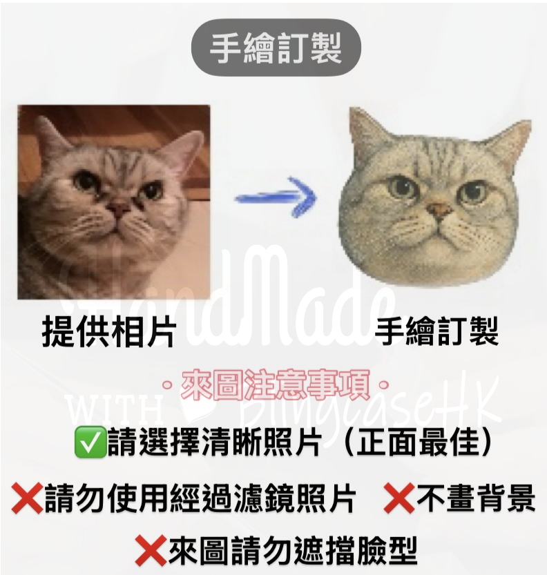 寵物手繪訂製 │ 獅子頭 花花編織手繩 手工滴膠 iPhone 波浪手機殼