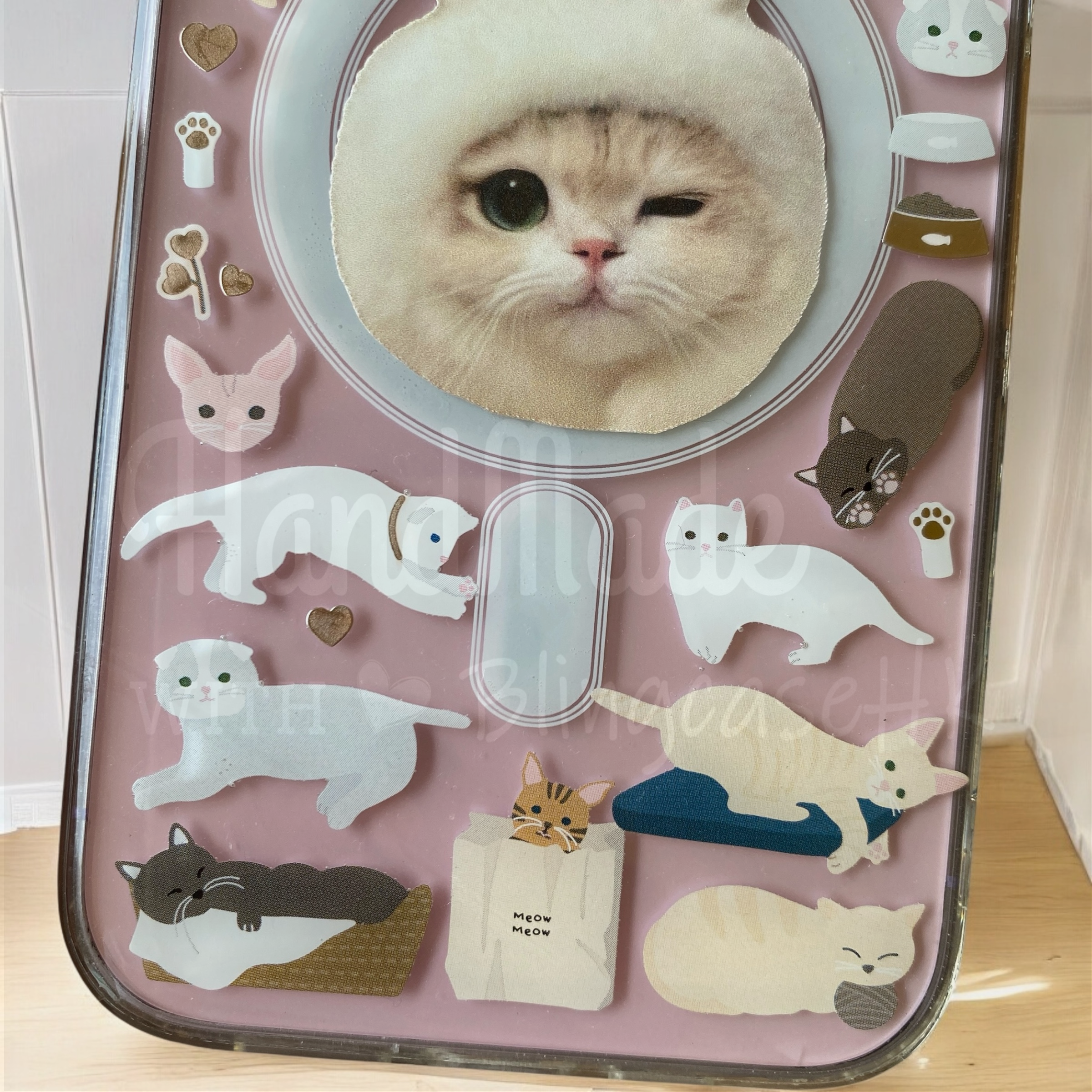 來圖寵物訂製 ｜ MagSafe 貓圖案 手工滴膠 iPhone 防摔手機殼