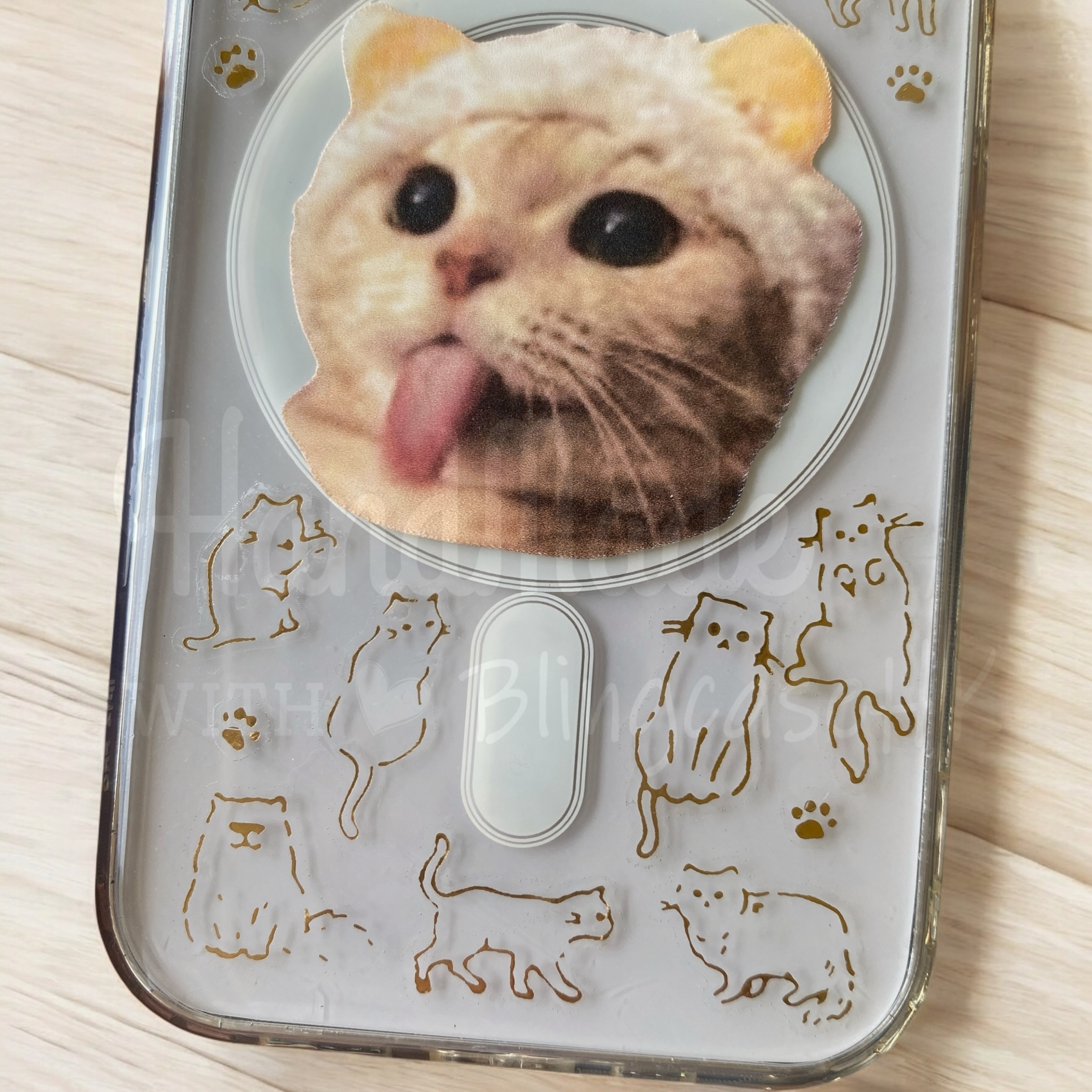 來圖寵物訂製 ｜ MagSafe 貓圖案 手工滴膠 iPhone 防摔手機殼