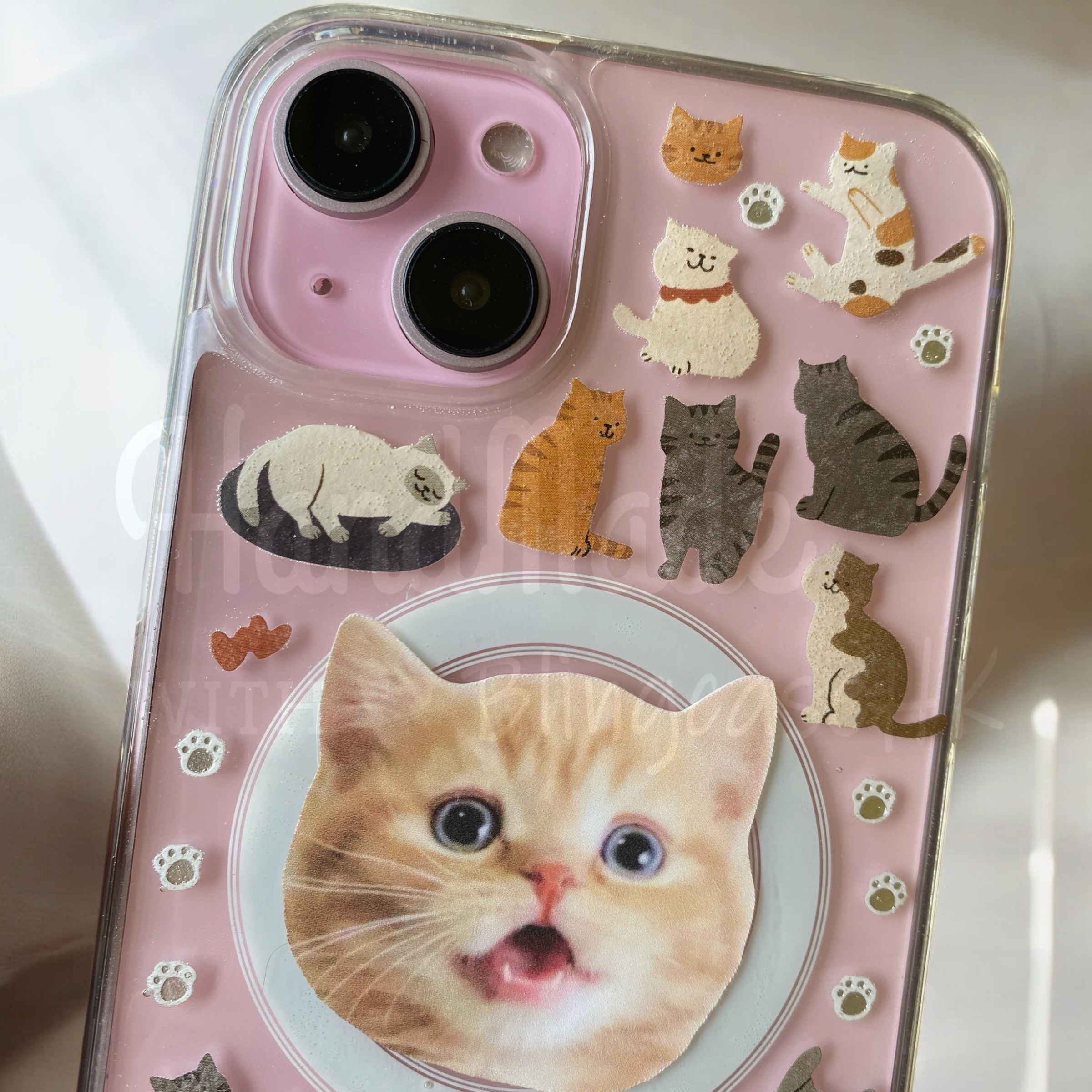 來圖寵物訂製 ｜ MagSafe 貓圖案 手工滴膠 iPhone 防摔手機殼