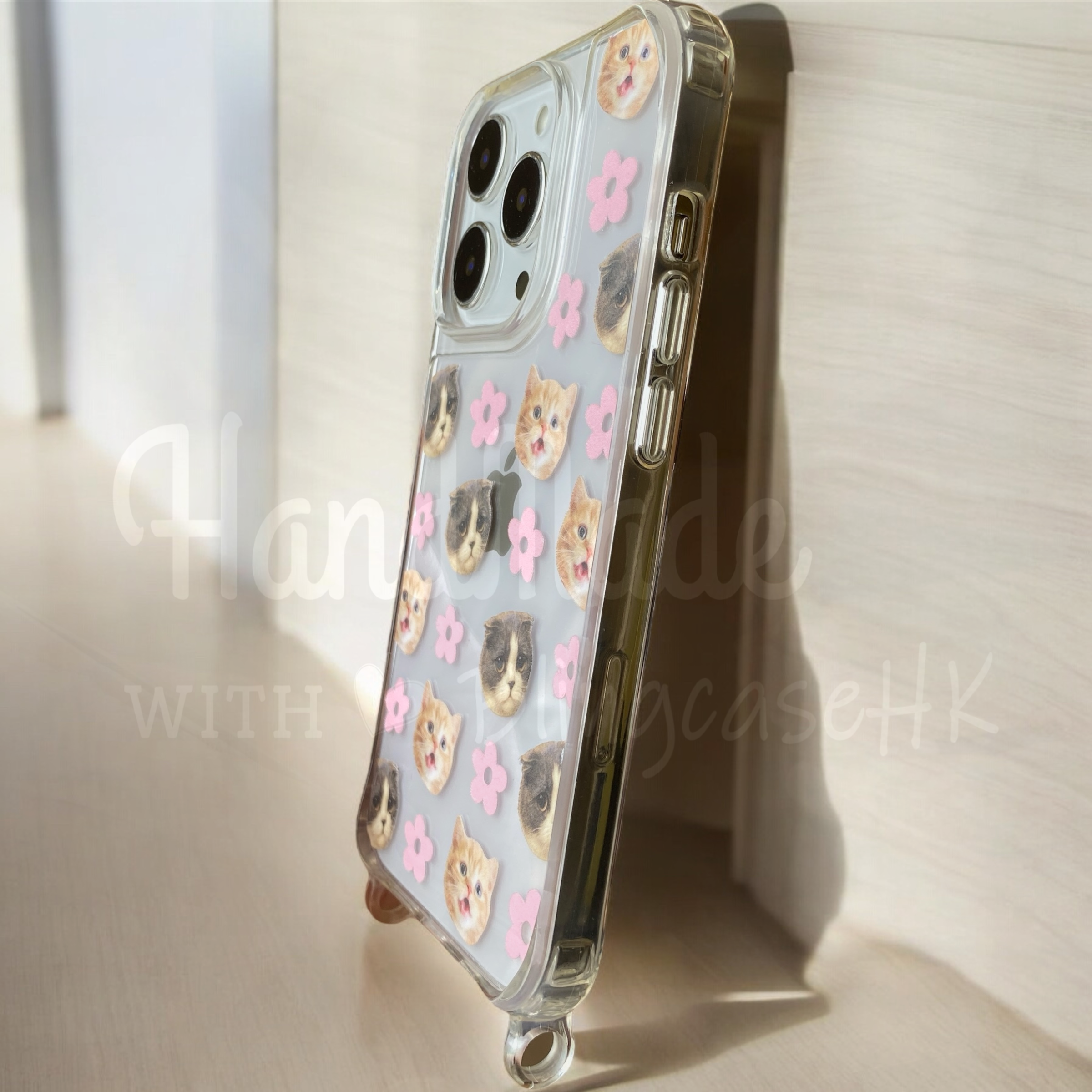 來圖寵物訂製 │ 花花編織掛繩 手工滴膠 iPhone 防摔手機殼