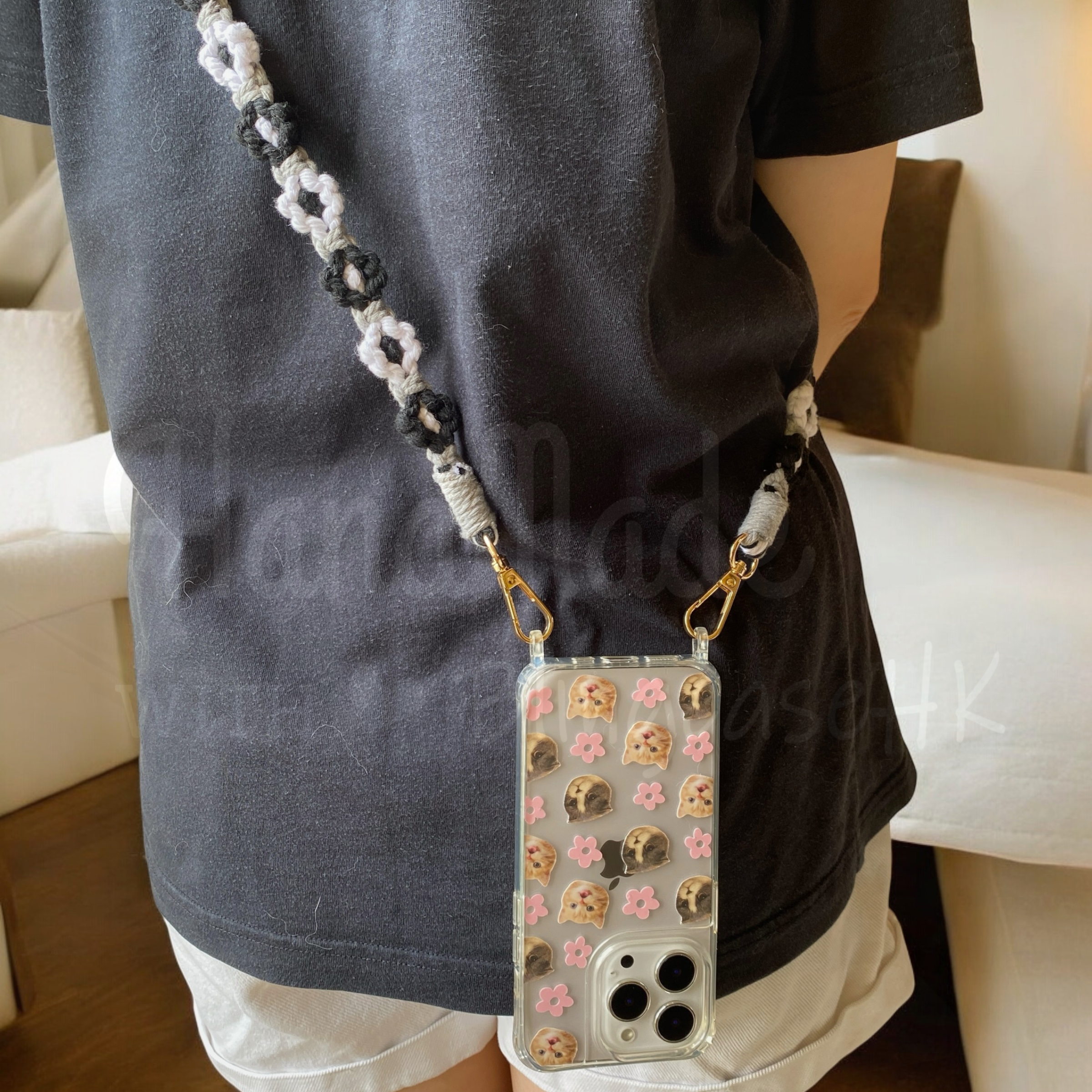 來圖寵物訂製 │ 花花編織掛繩 手工滴膠 Samsung Galaxy 三星 防摔手機殼