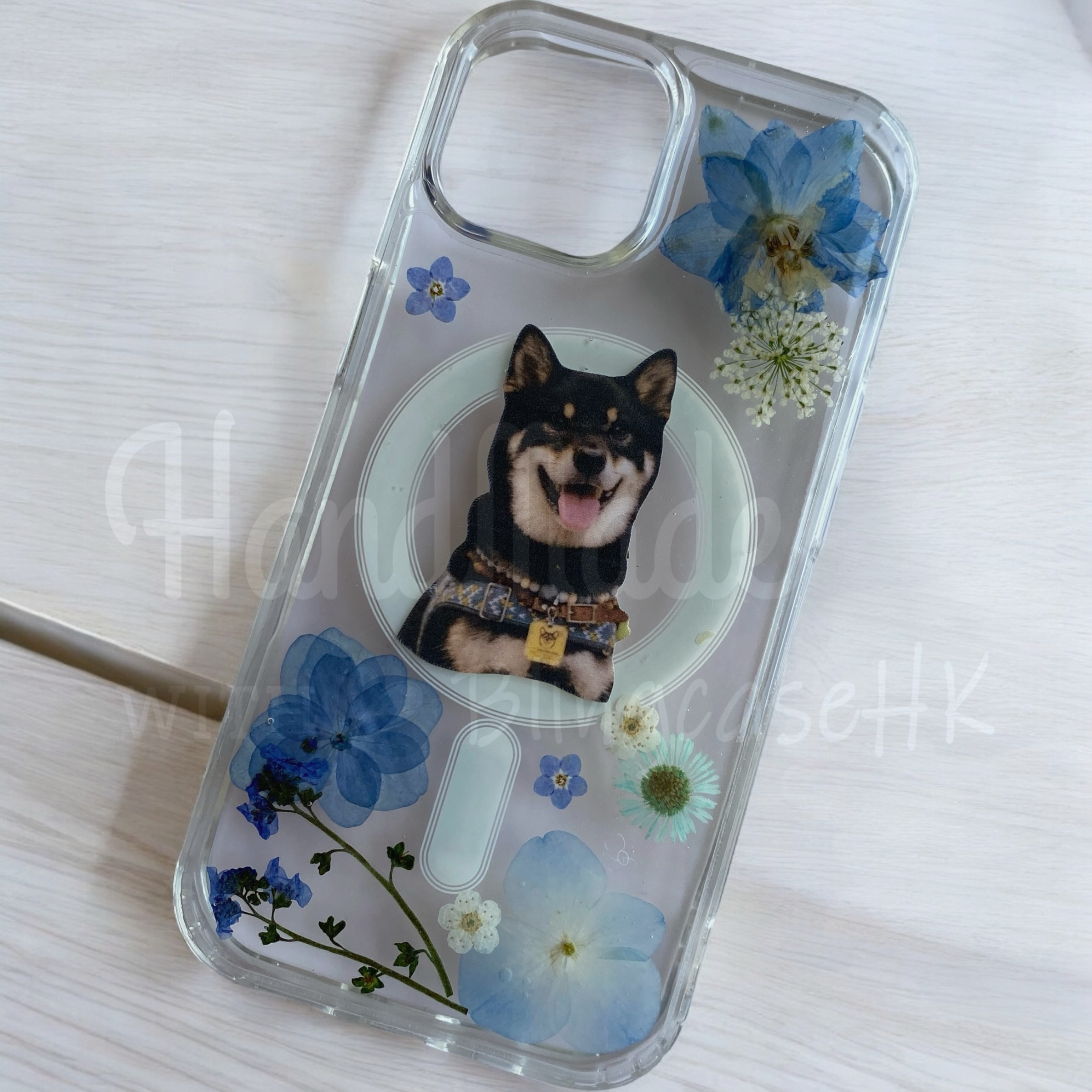 來圖寵物訂製 ｜ MagSafe 乾花 真花 壓花 手工滴膠 iPhone 防摔手機殼