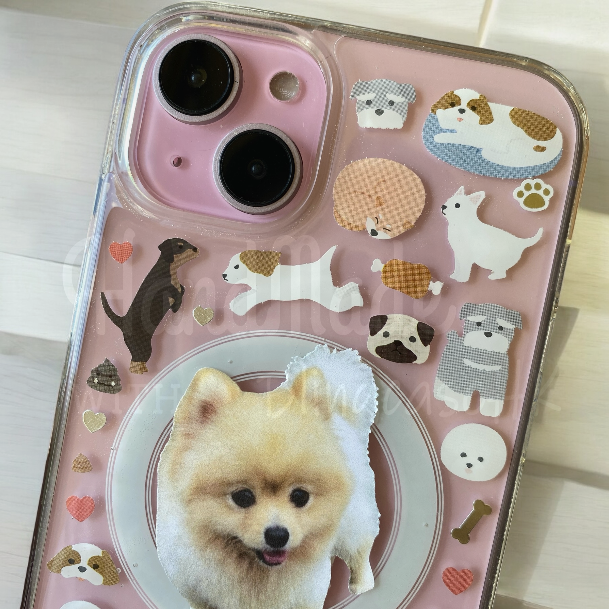 來圖寵物訂製 ｜ MagSafe 狗圖案 手工滴膠 iPhone 防摔手機殼
