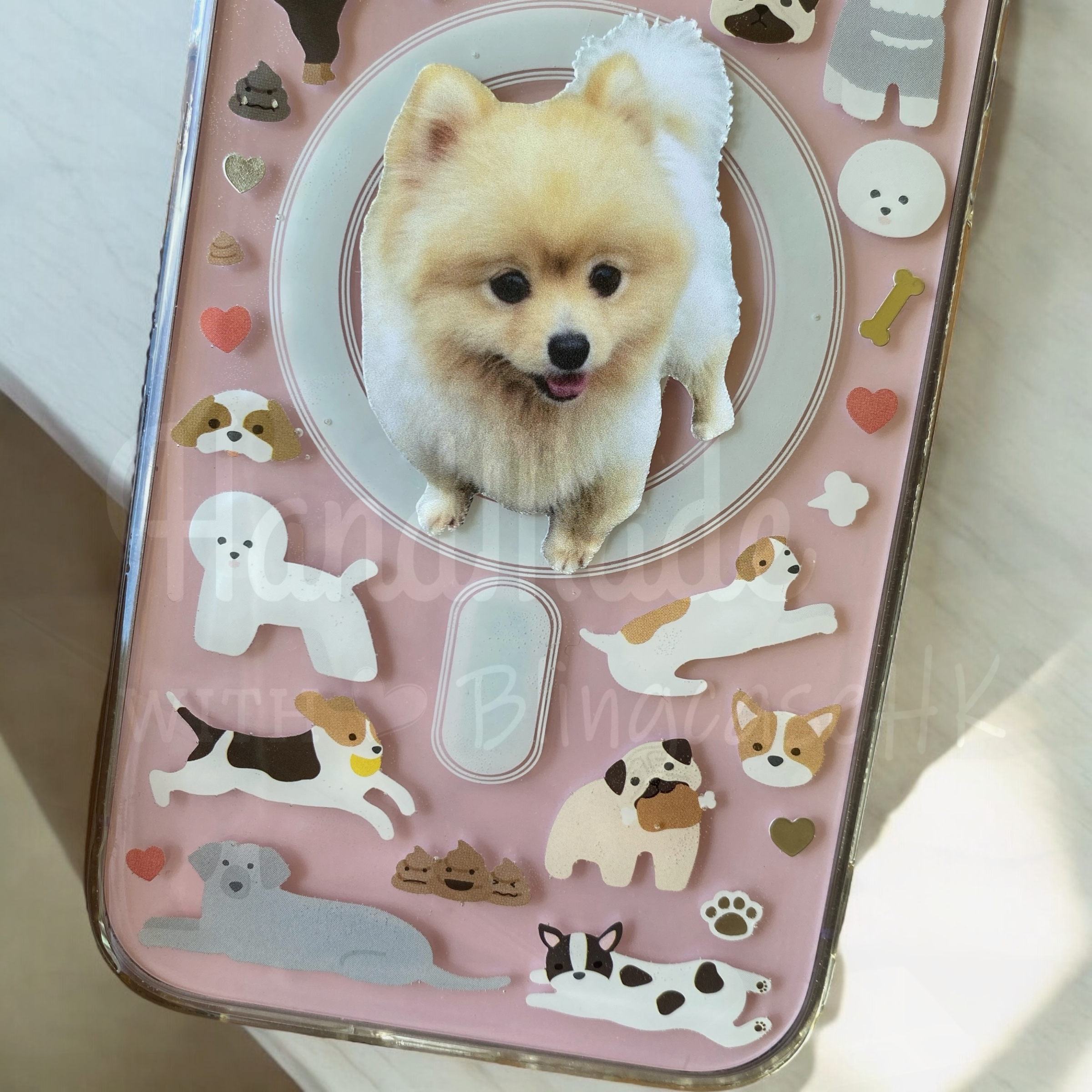 來圖寵物訂製 ｜ MagSafe 狗圖案 手工滴膠 iPhone 防摔手機殼