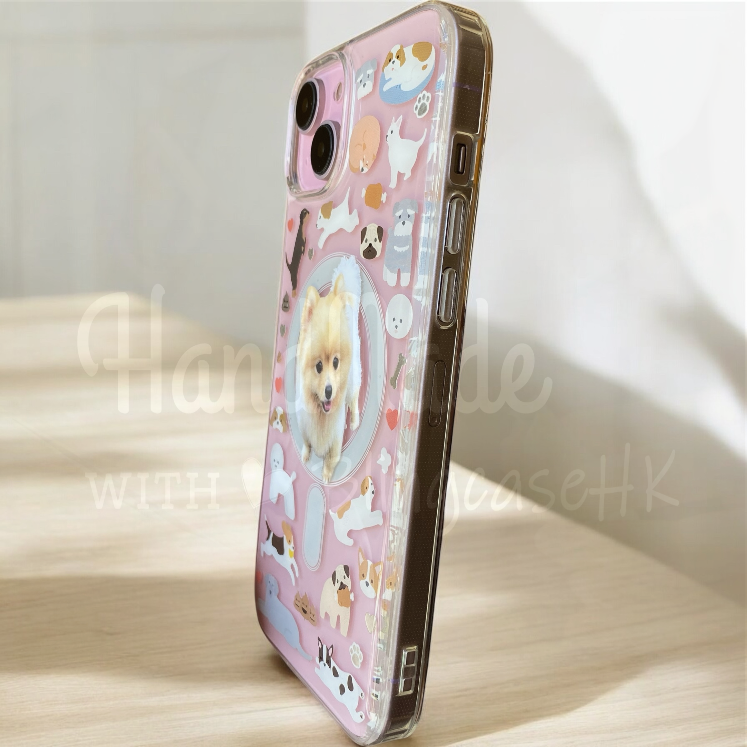 來圖寵物訂製 ｜ MagSafe 狗圖案 手工滴膠 iPhone 防摔手機殼