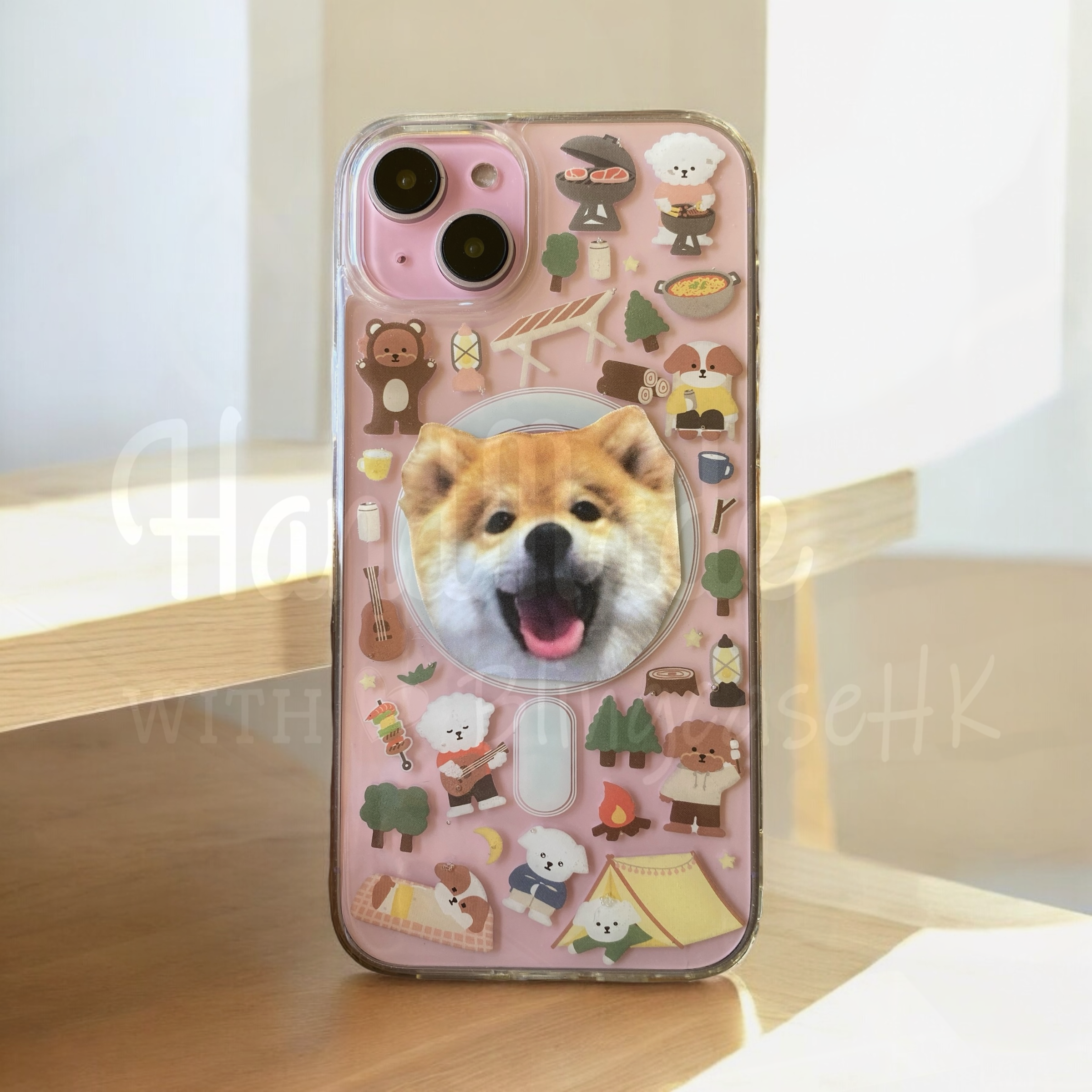 來圖寵物訂製 ｜ MagSafe 狗圖案 手工滴膠 iPhone 防摔手機殼