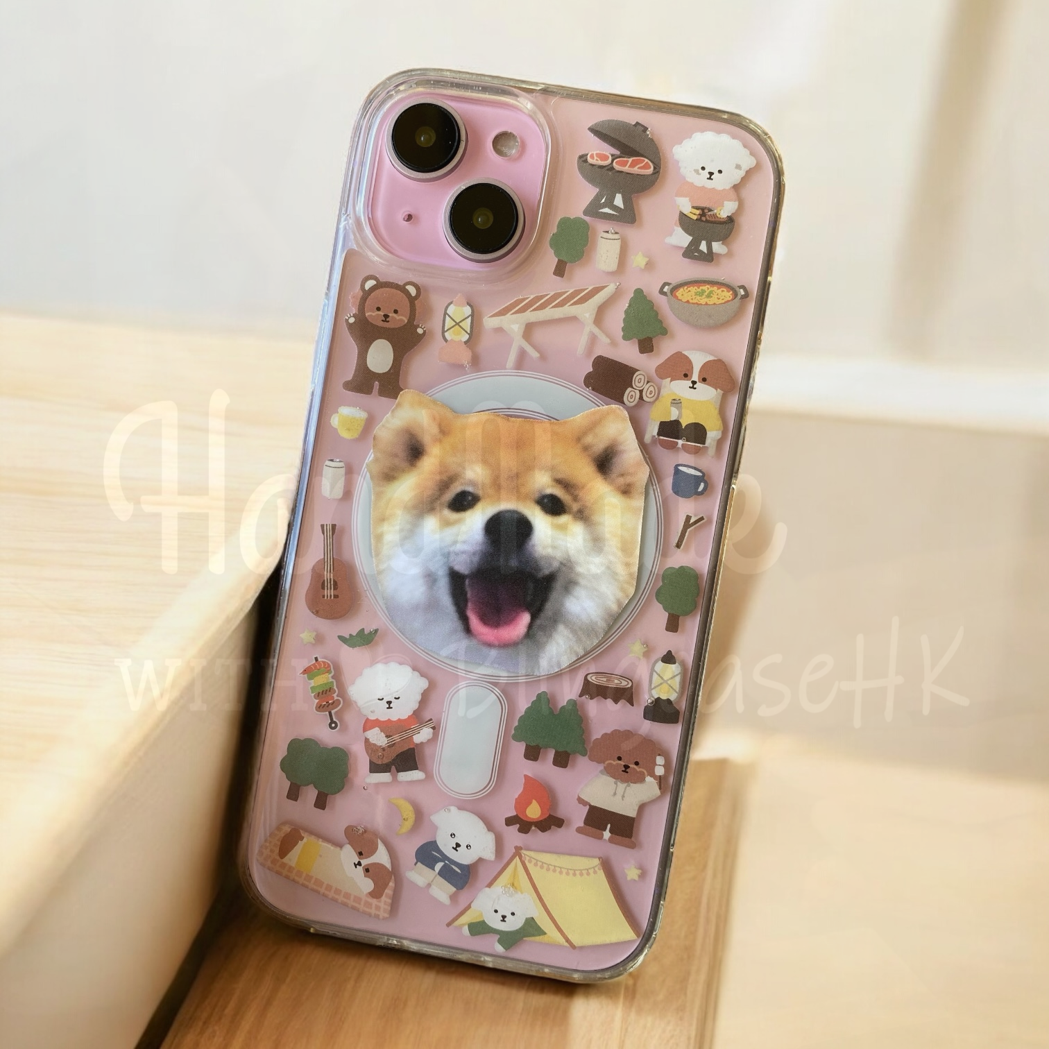來圖寵物訂製 ｜ MagSafe 狗圖案 手工滴膠 iPhone 防摔手機殼