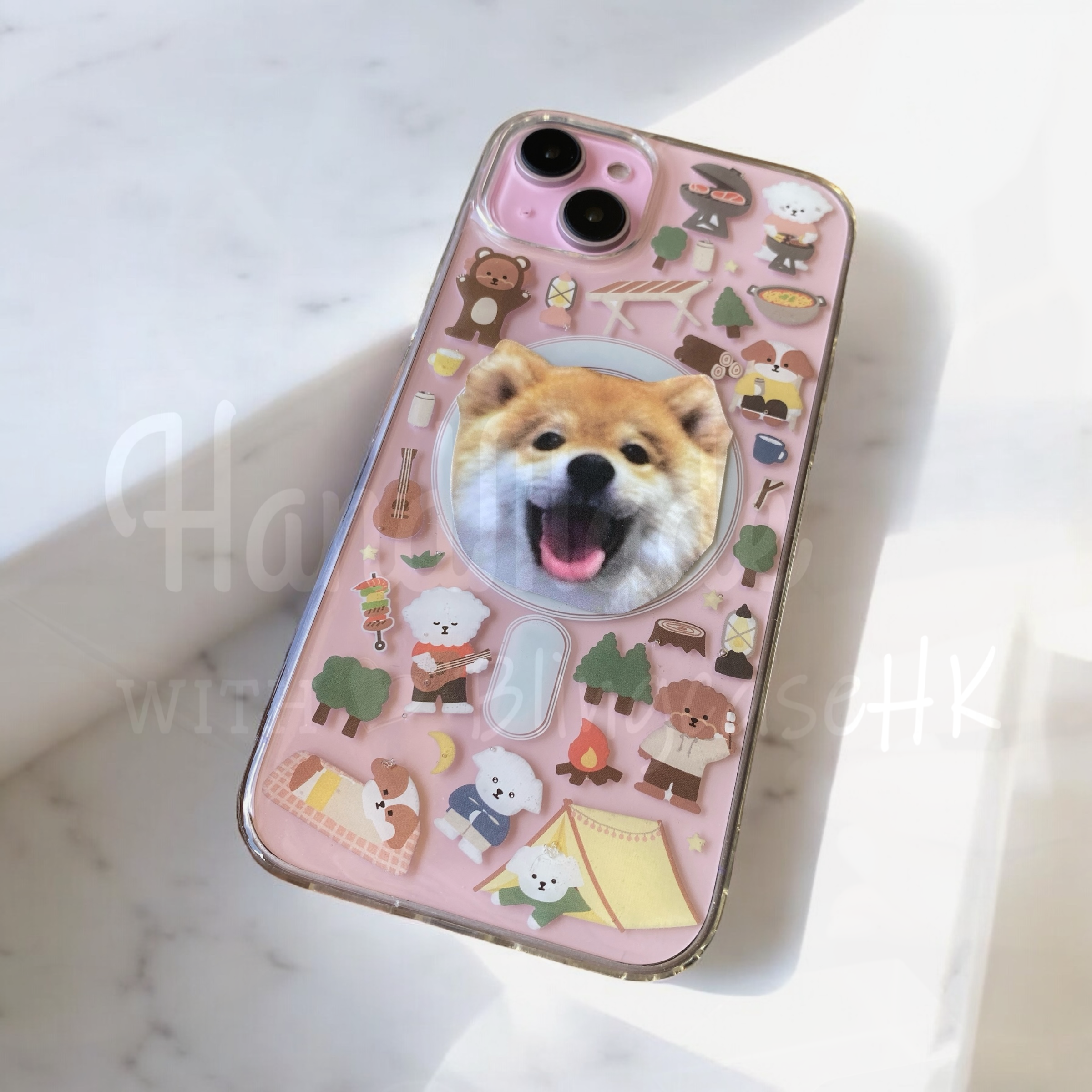 來圖寵物訂製 ｜ MagSafe 狗圖案 手工滴膠 iPhone 防摔手機殼