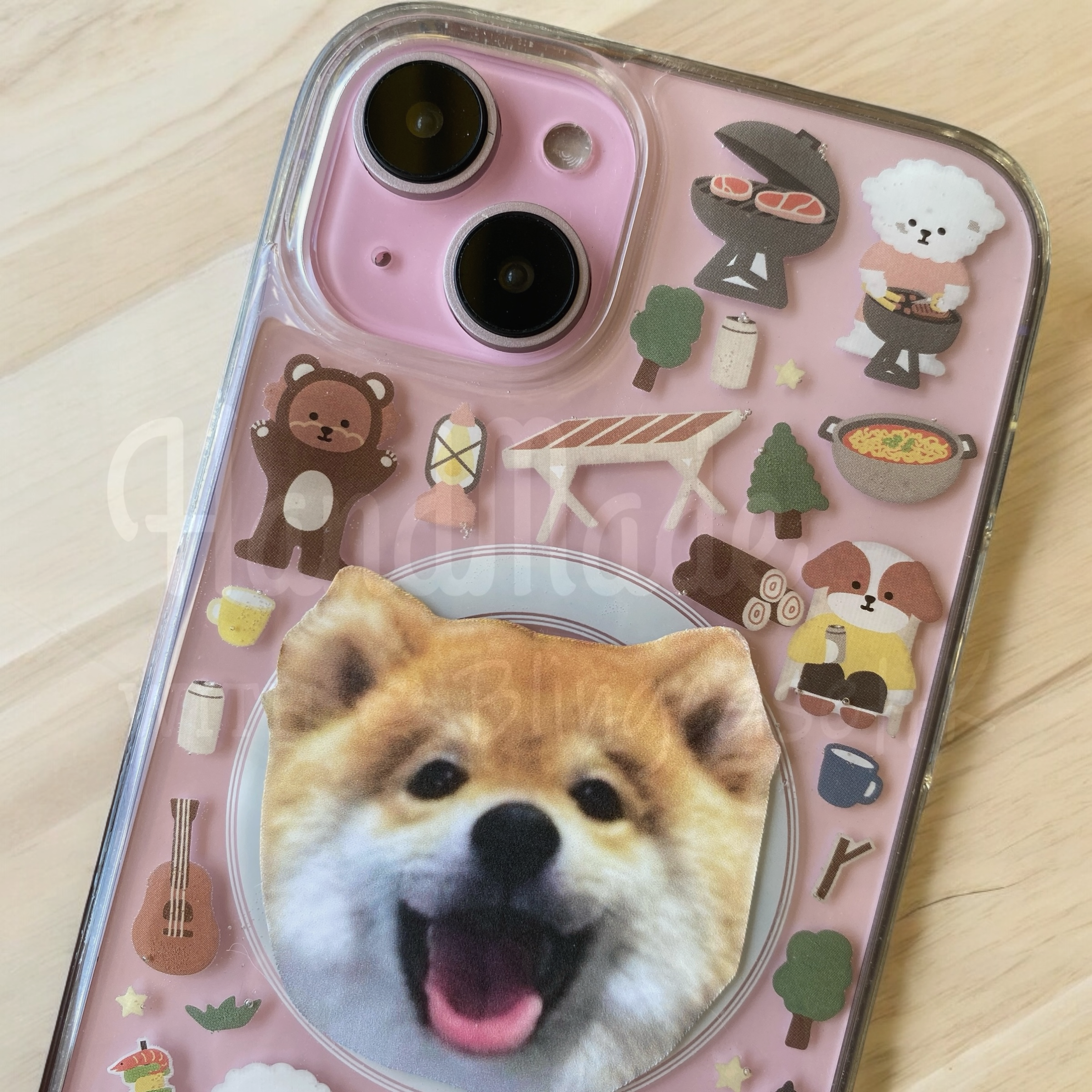 來圖寵物訂製 ｜ MagSafe 狗圖案 手工滴膠 iPhone 防摔手機殼