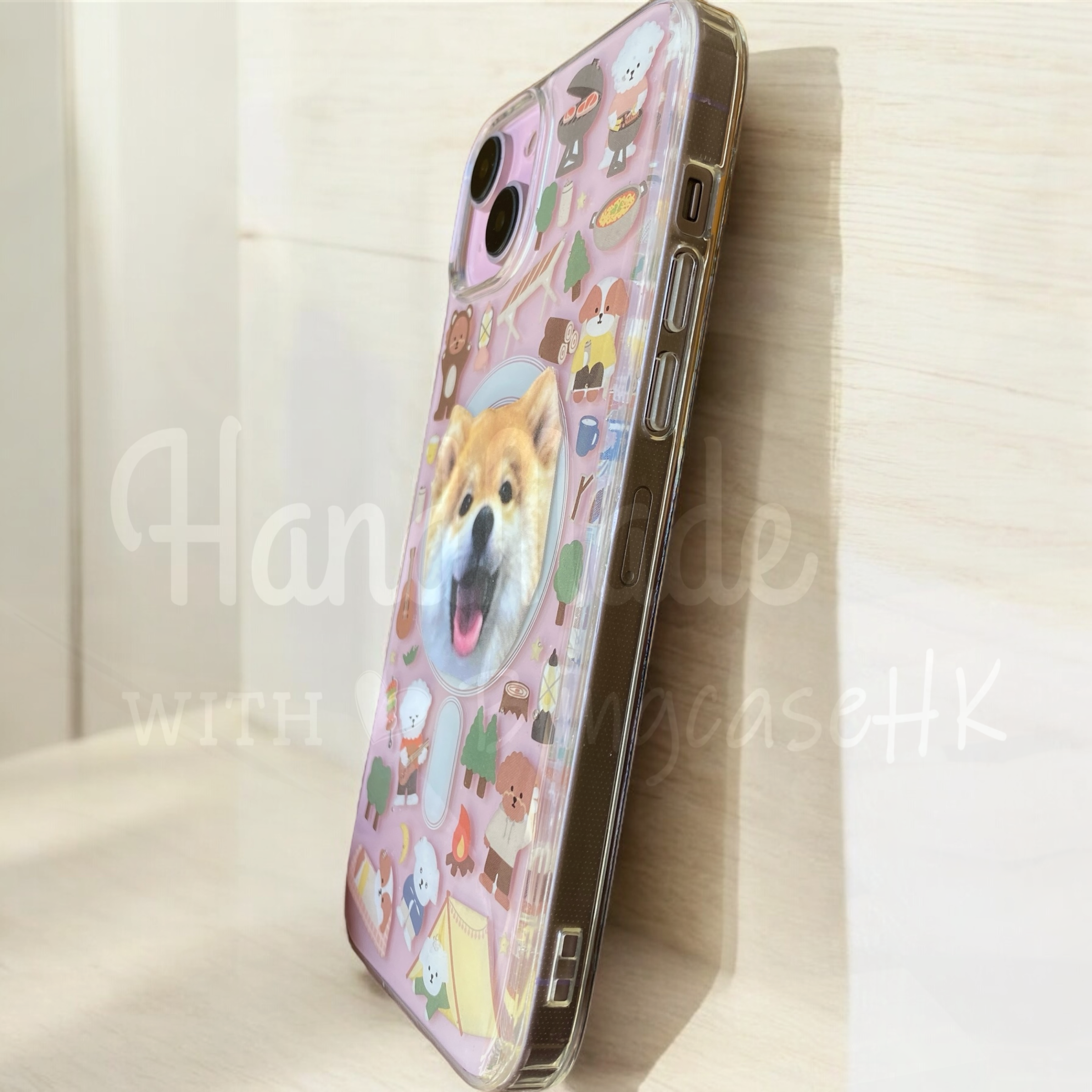 來圖寵物訂製 ｜ MagSafe 狗圖案 手工滴膠 iPhone 防摔手機殼