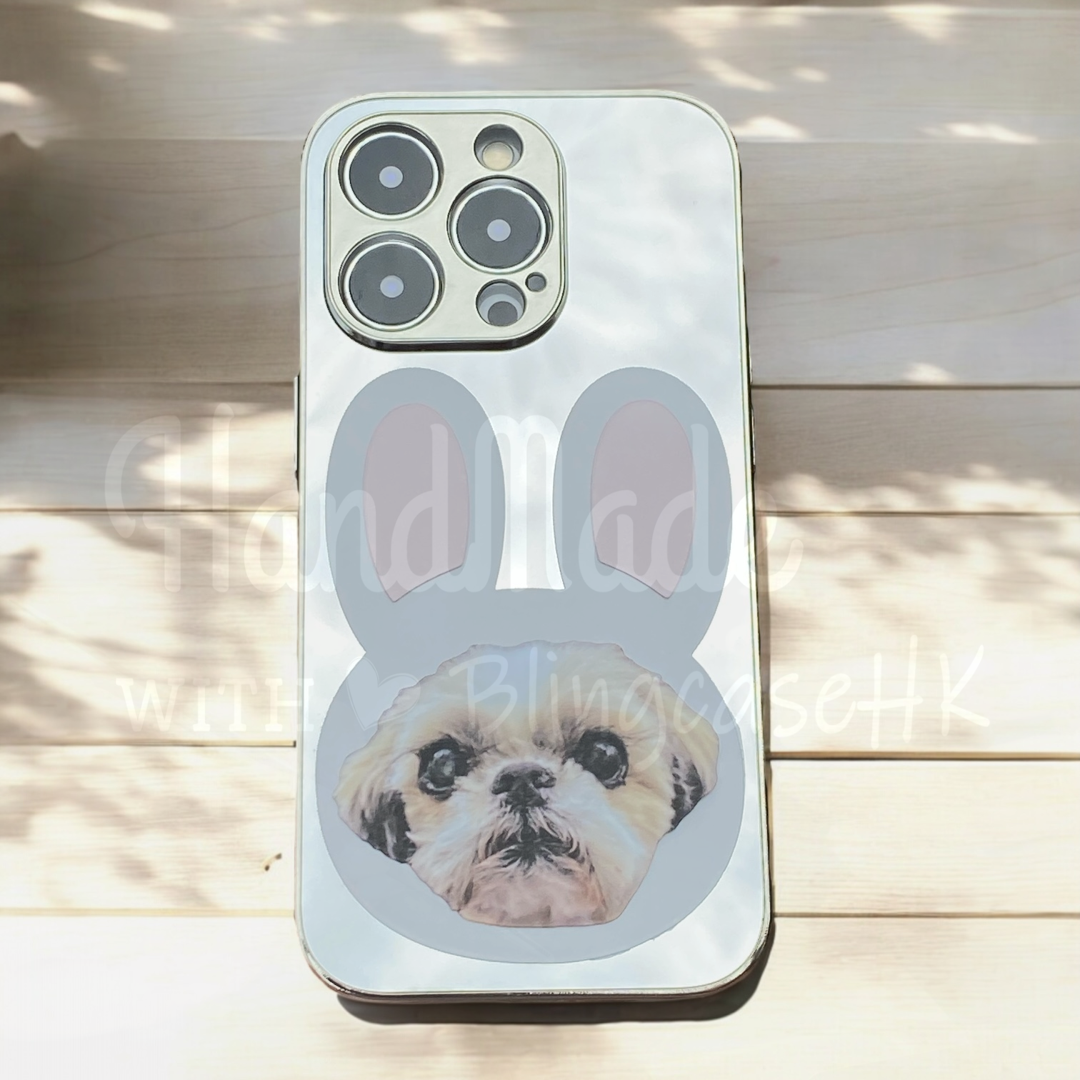 來圖寵物訂製 │ 兔仔耳 iPhone 鏡面手機殼