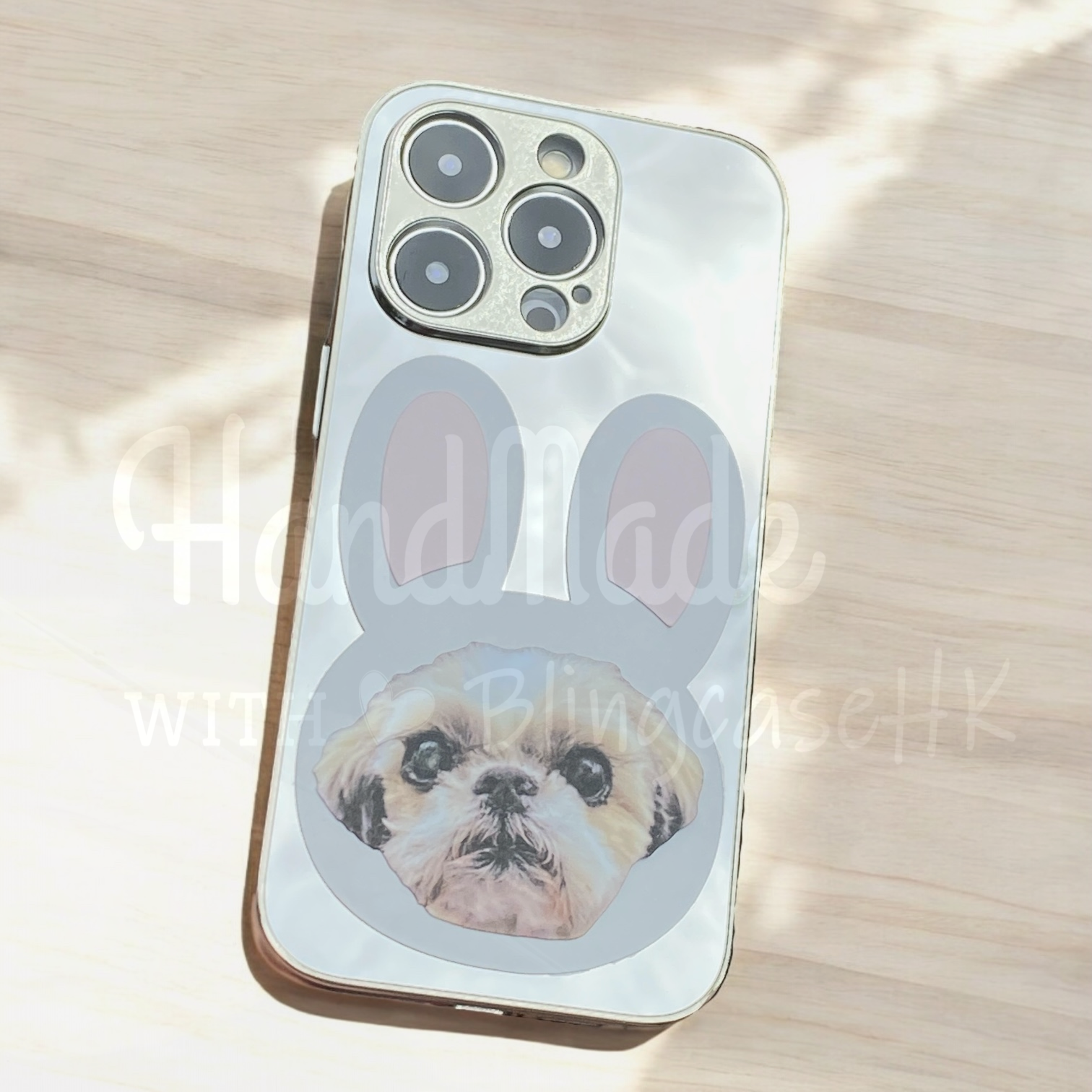 來圖寵物訂製 │ 兔仔耳 iPhone 鏡面手機殼