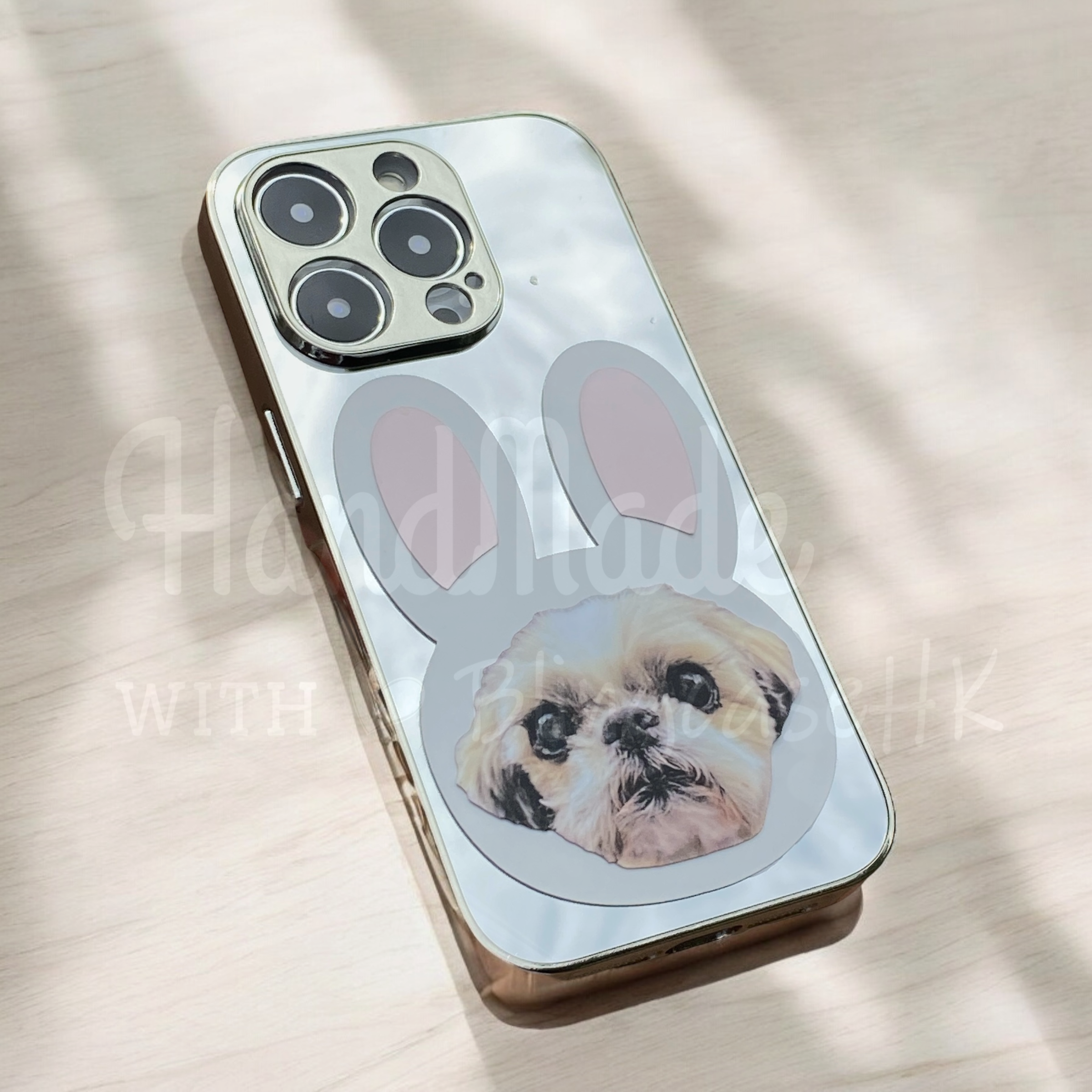 來圖寵物訂製 │ 兔仔耳 iPhone 鏡面手機殼