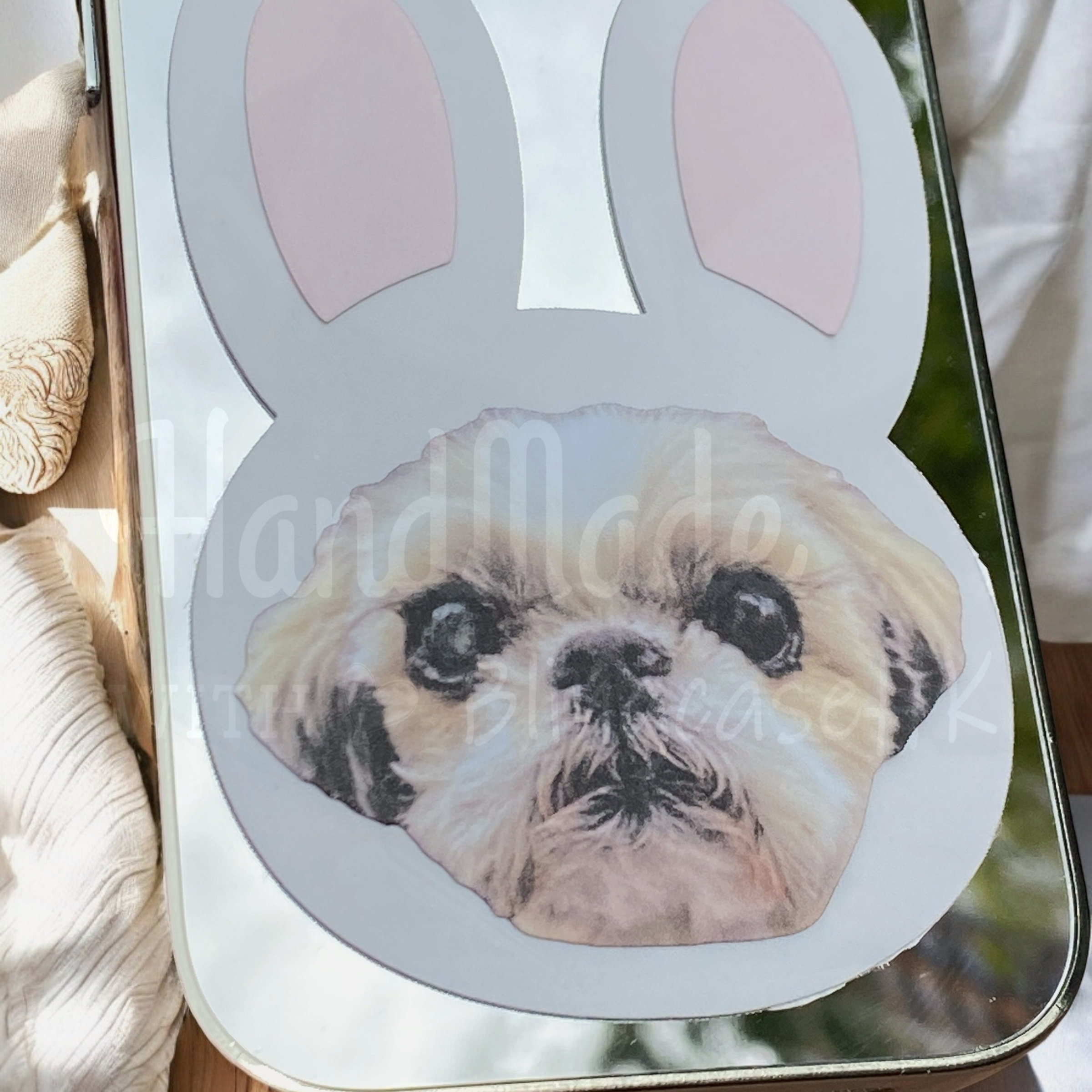 來圖寵物訂製 │ 兔仔耳 iPhone 鏡面手機殼