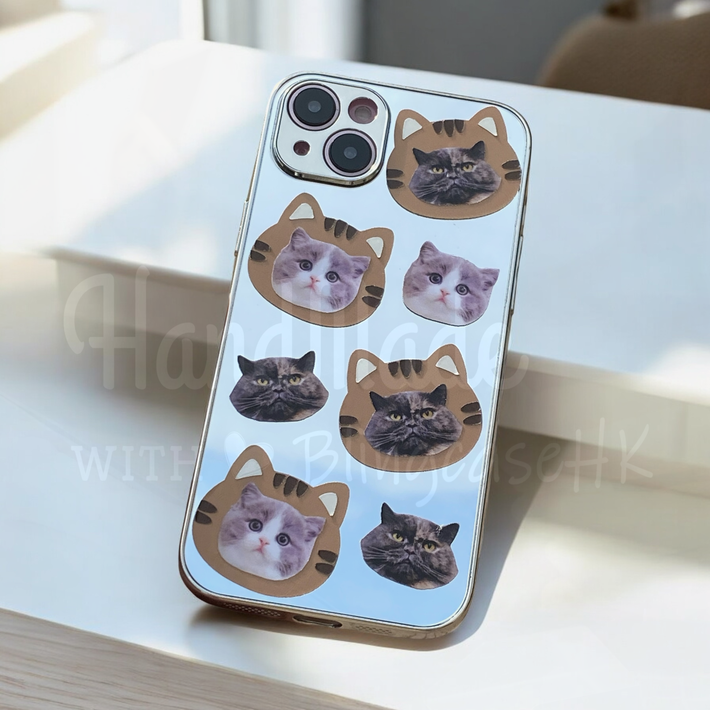 來圖寵物訂製 │ 老虎頭 iPhone 鏡面手機殼