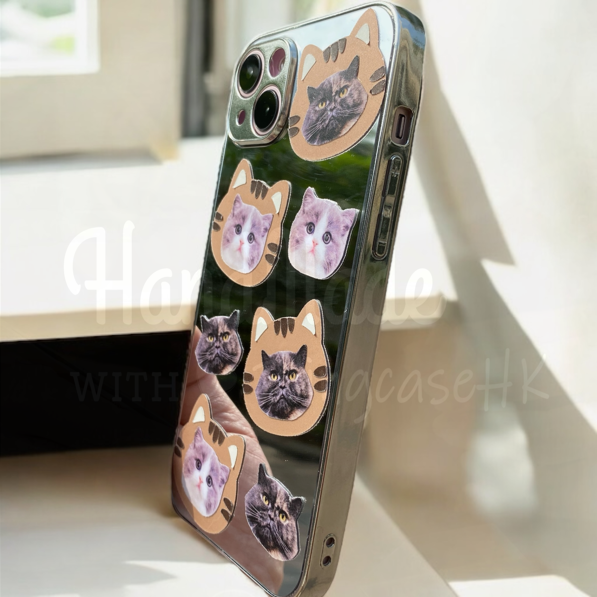 來圖寵物訂製 │ 老虎頭 iPhone 鏡面手機殼