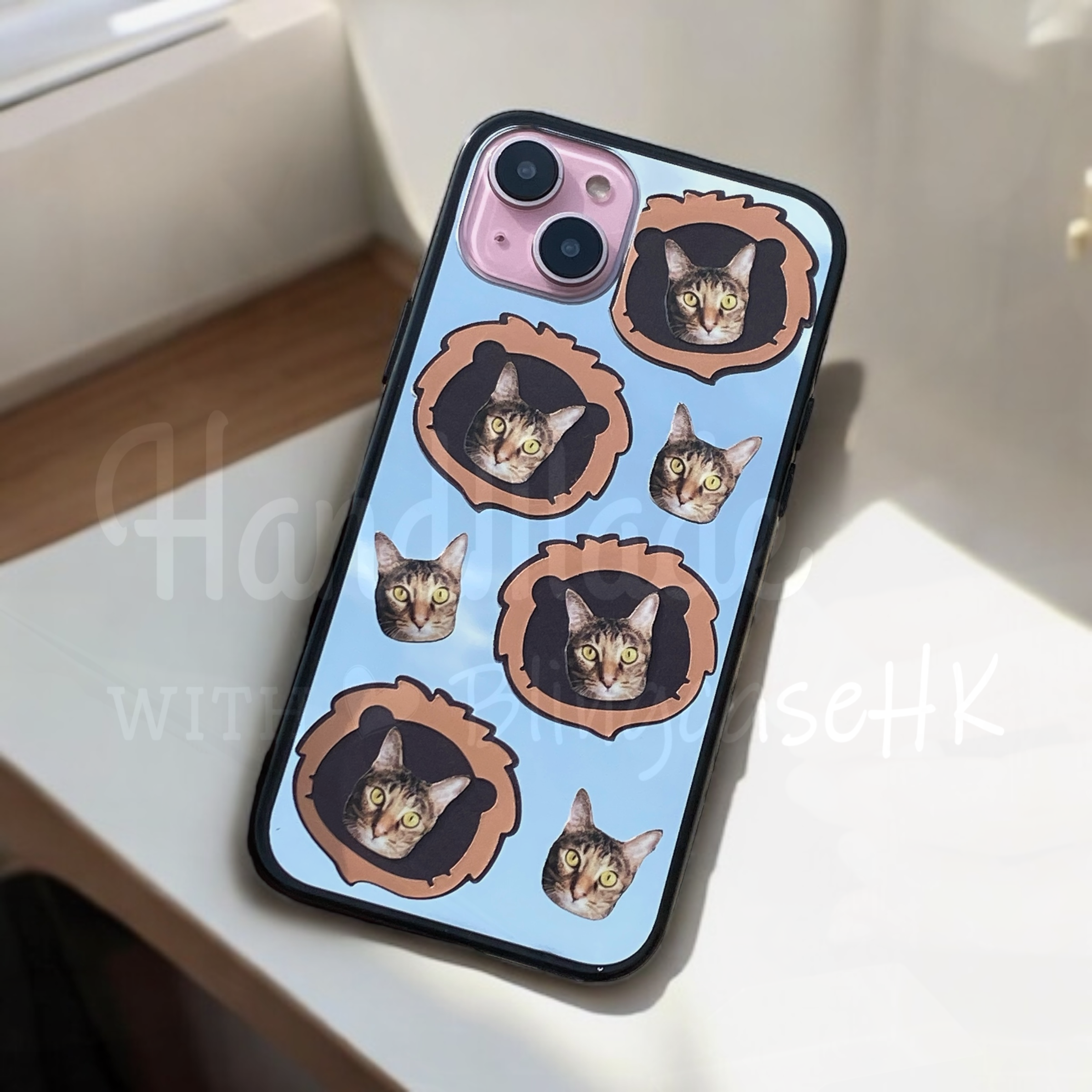 來圖寵物訂製 │ 獅子頭 iPhone 鏡面手機殼