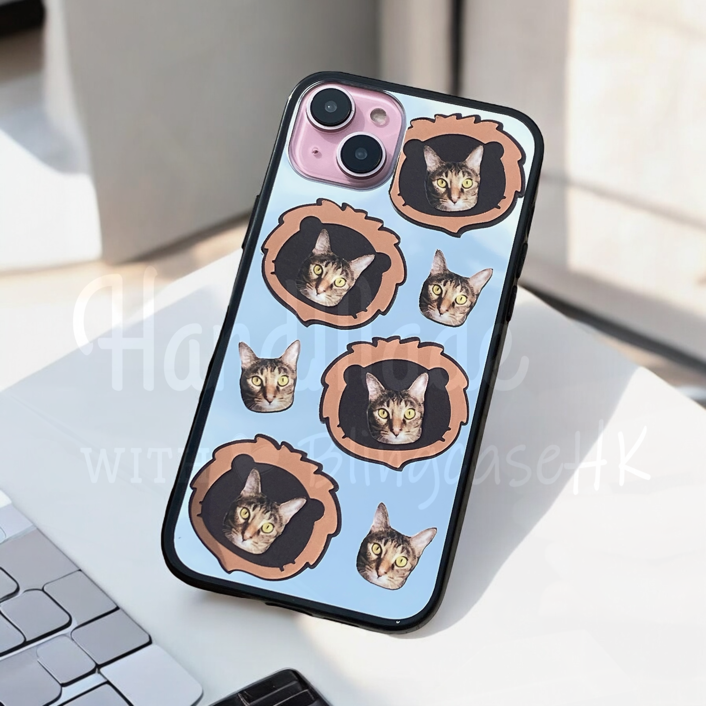 來圖寵物訂製 │ 獅子頭 iPhone 鏡面手機殼