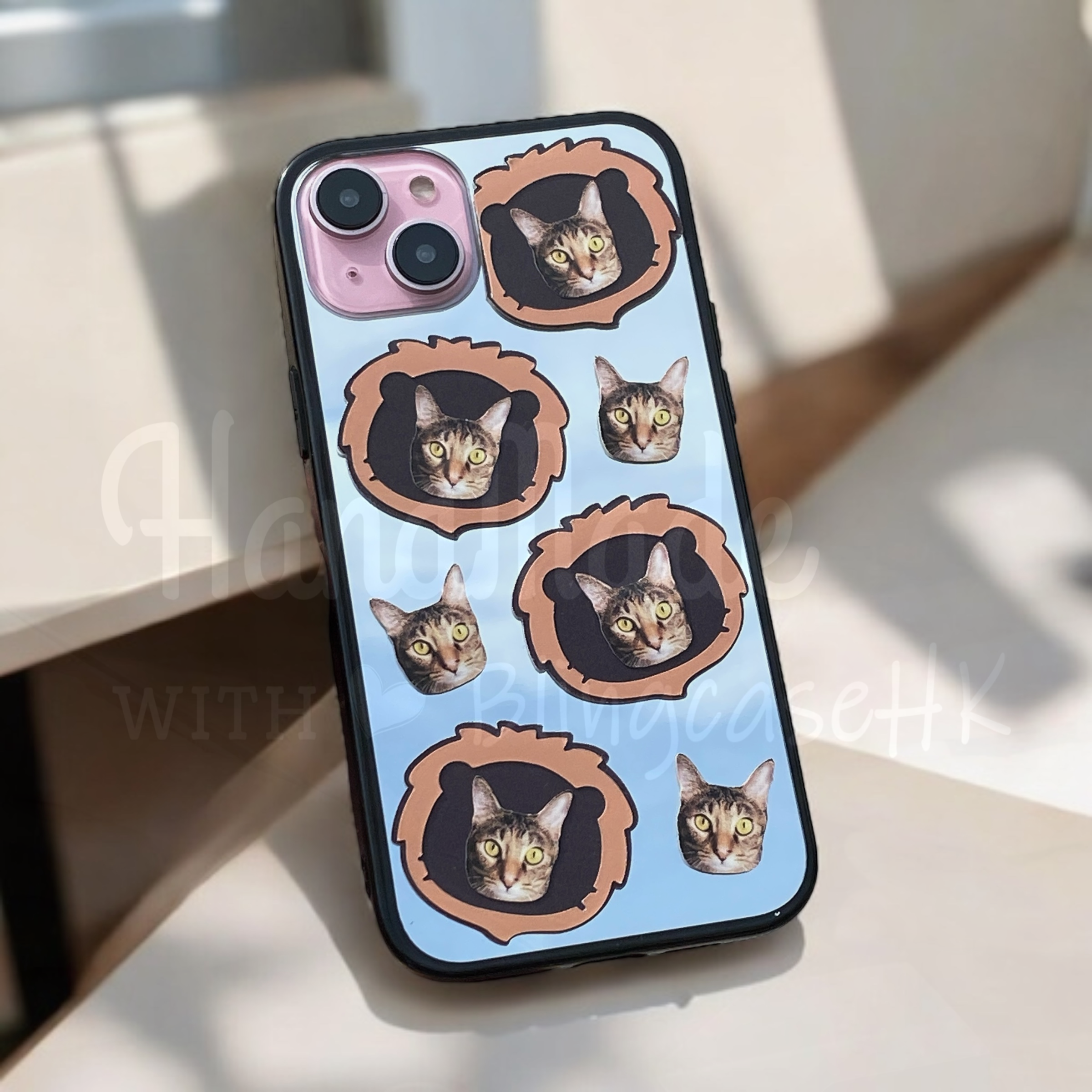 來圖寵物訂製 │ 獅子頭 iPhone 鏡面手機殼