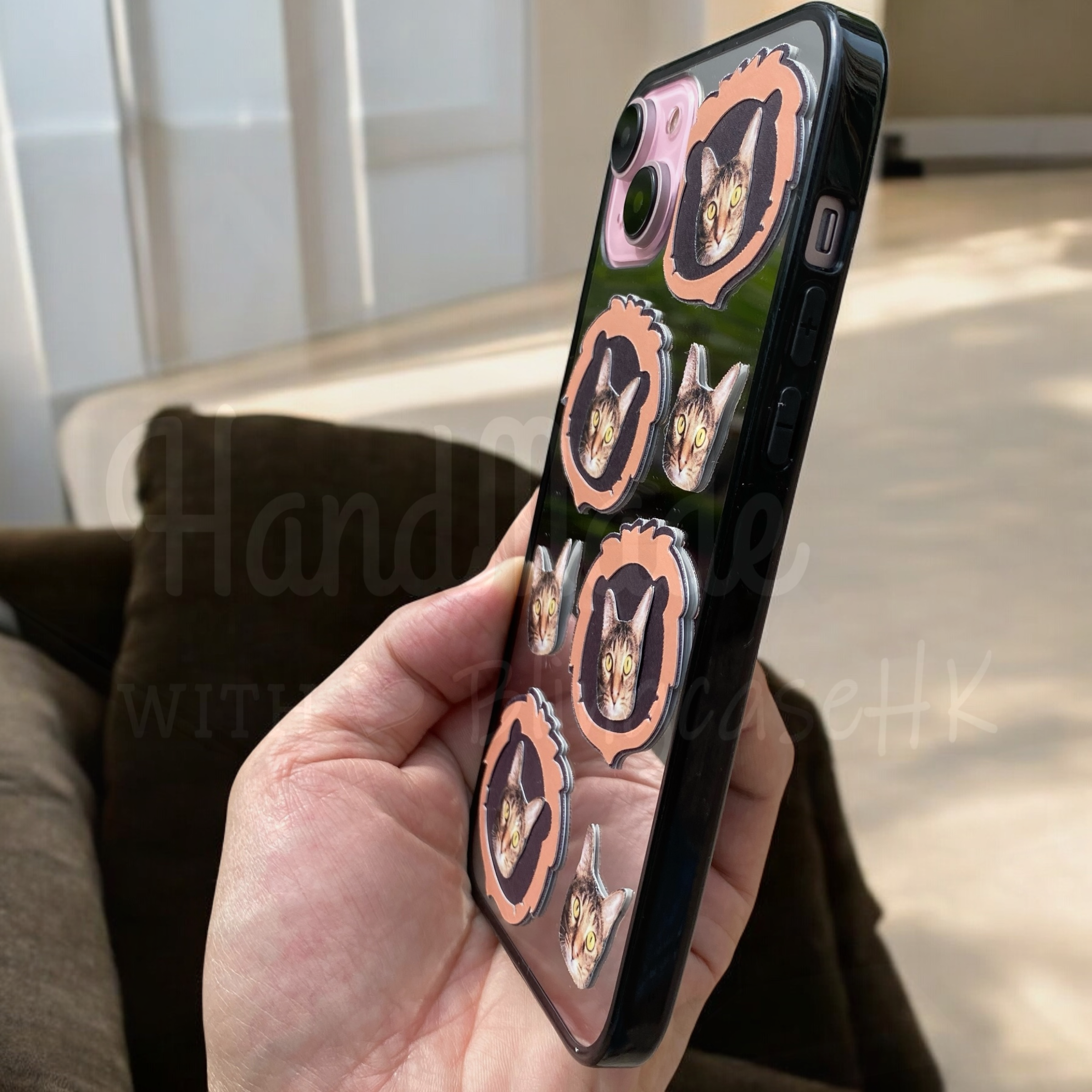 來圖寵物訂製 │ 獅子頭 iPhone 鏡面手機殼