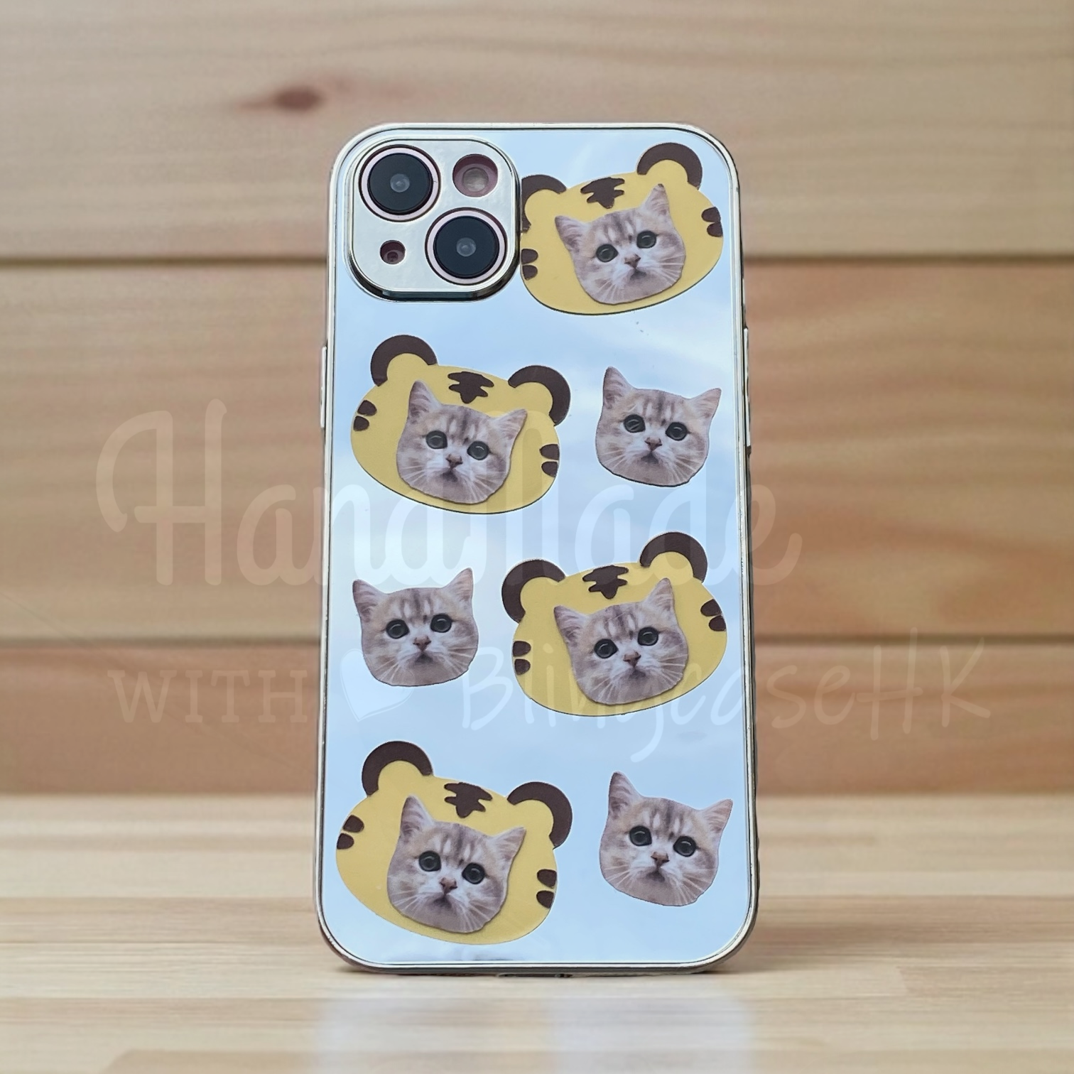 來圖寵物訂製 │ 老虎頭 iPhone 鏡面手機殼