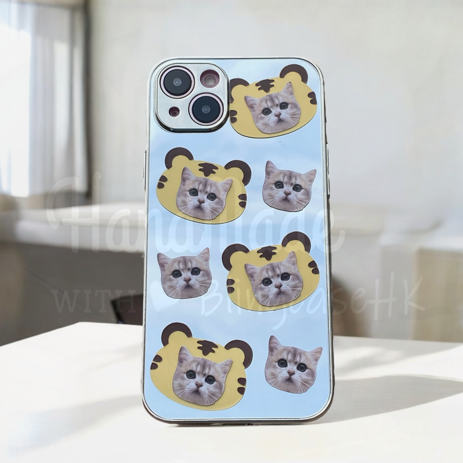 來圖寵物訂製 │ 老虎頭 iPhone 鏡面手機殼