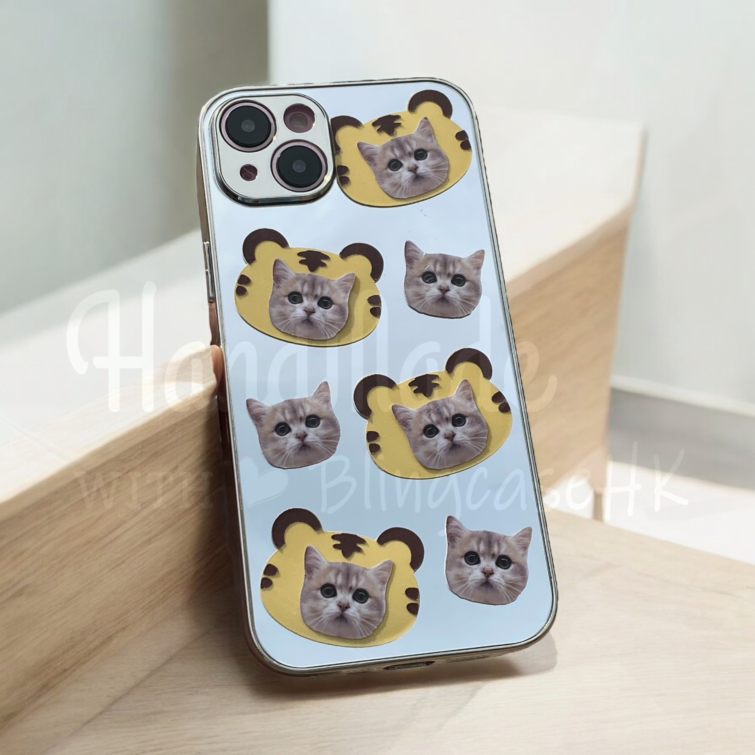來圖寵物訂製 │ 老虎頭 iPhone 鏡面手機殼