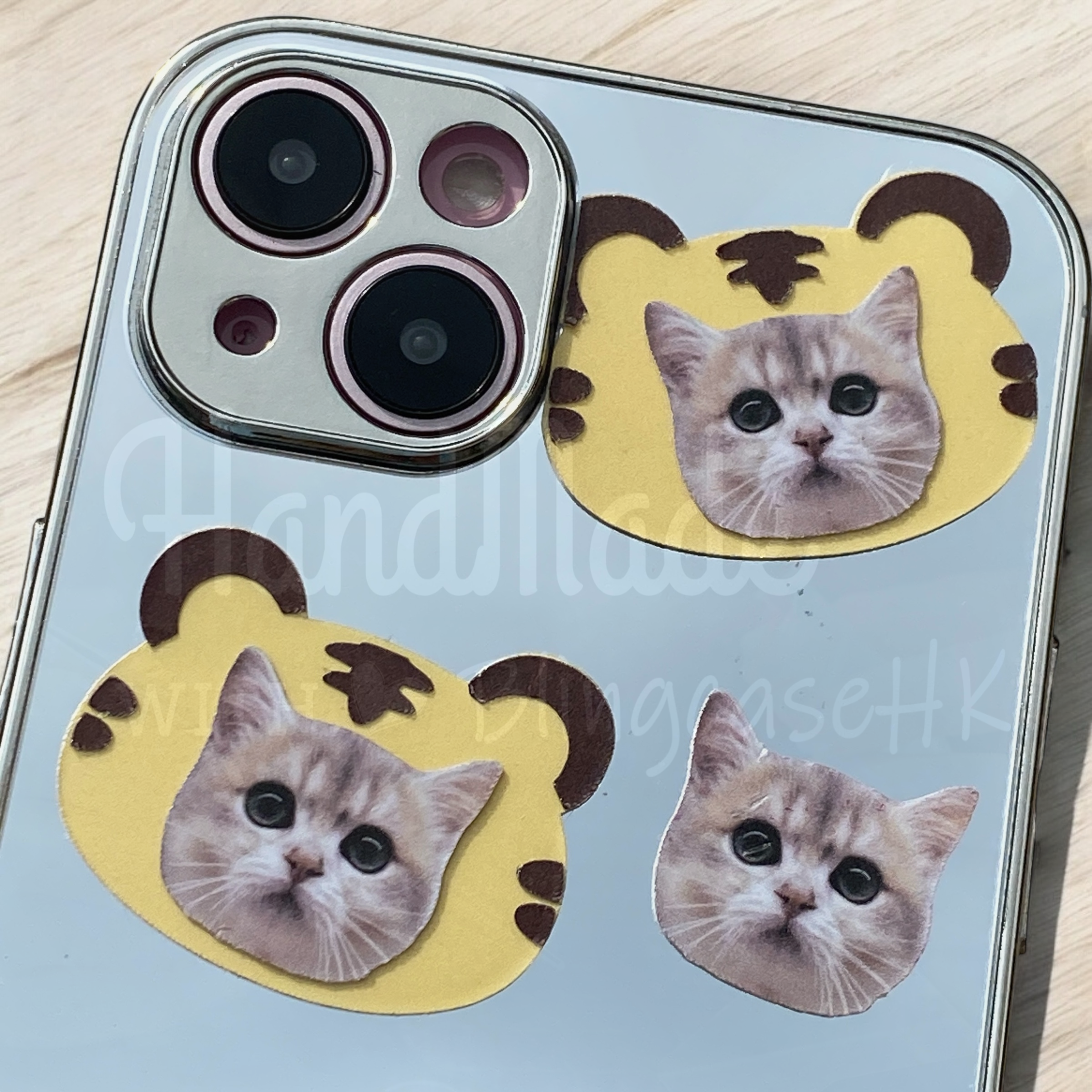 來圖寵物訂製 │ 老虎頭 iPhone 鏡面手機殼