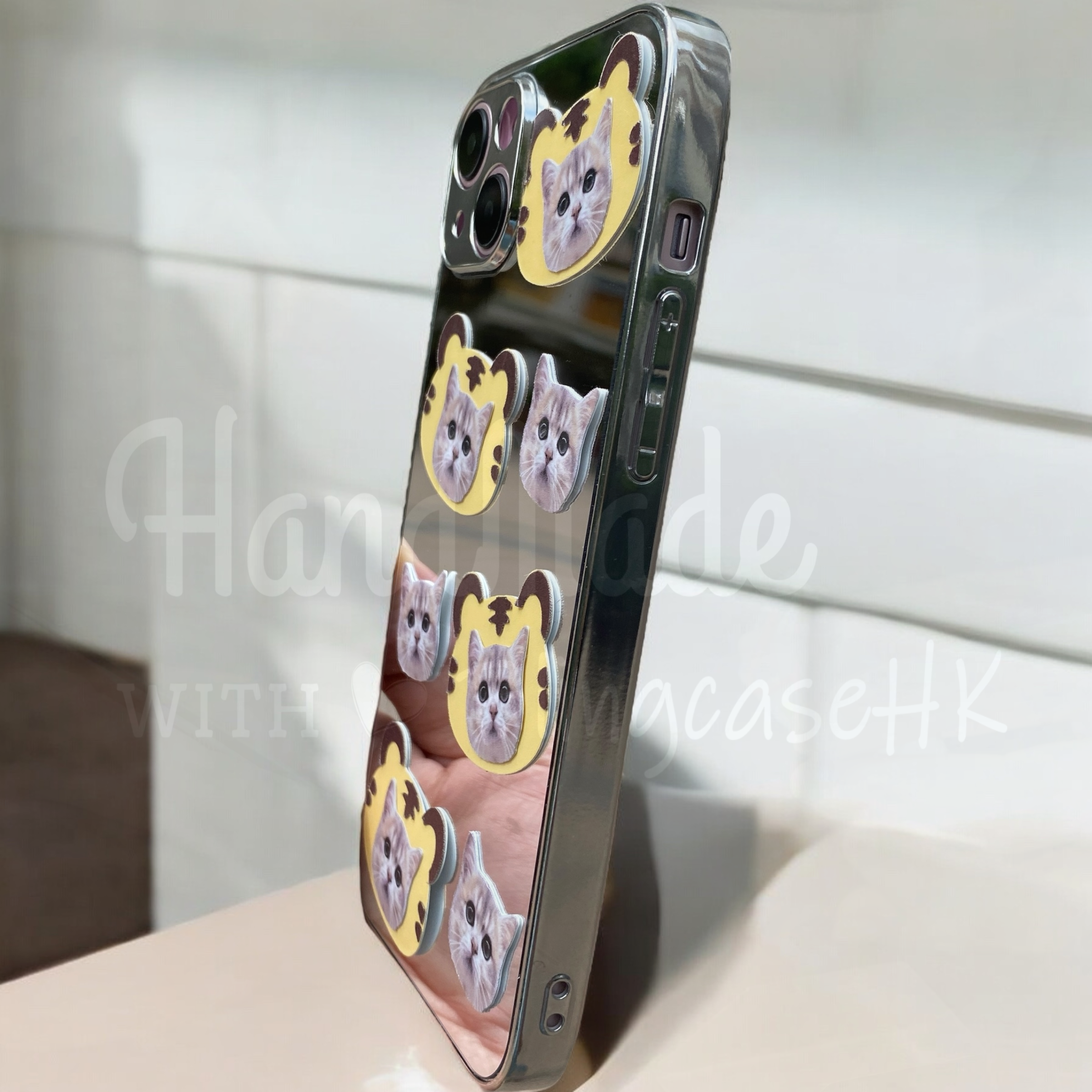 來圖寵物訂製 │ 老虎頭 iPhone 鏡面手機殼