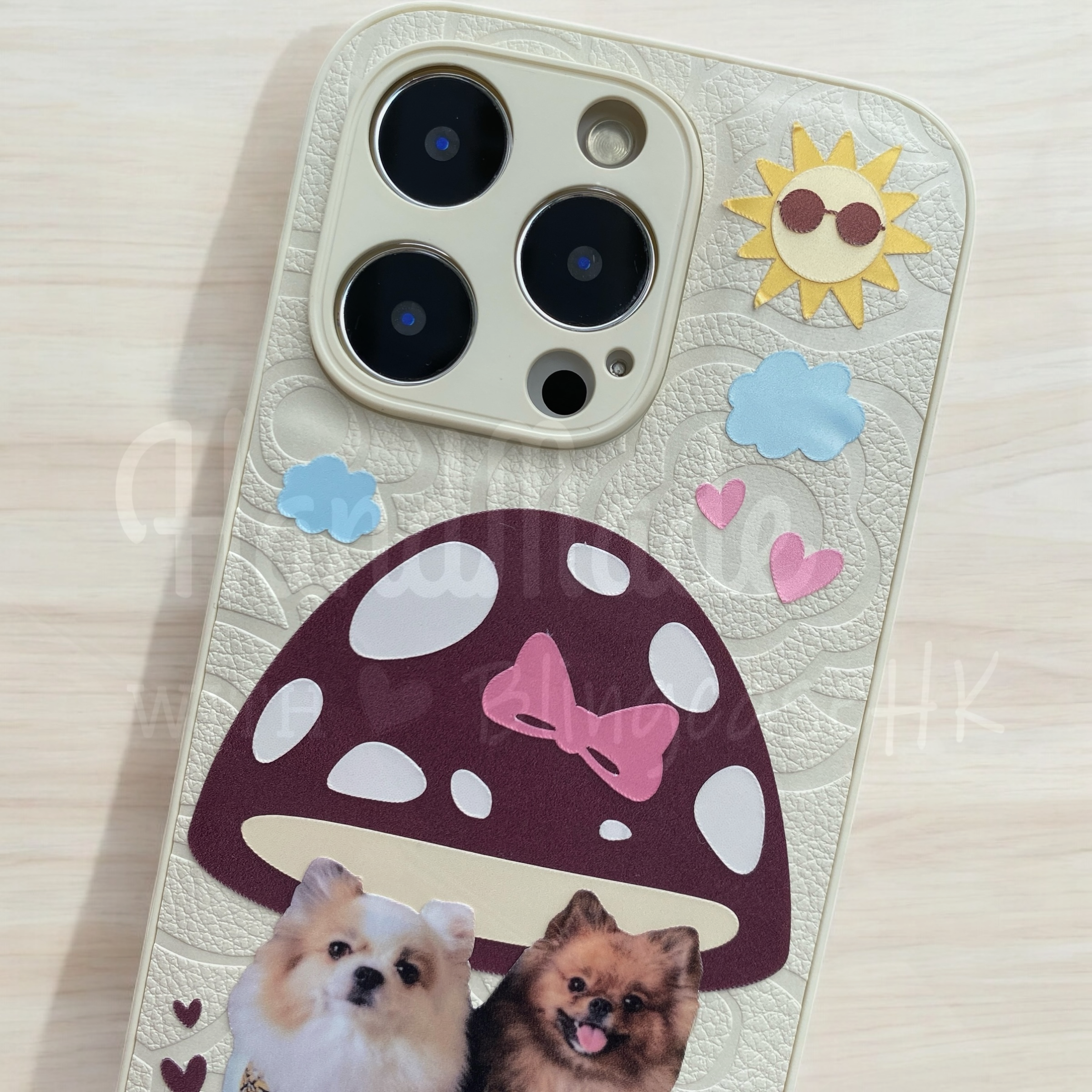 來圖寵物訂製 ｜ Q版蘑菇亭 iPhone 花花手機殼