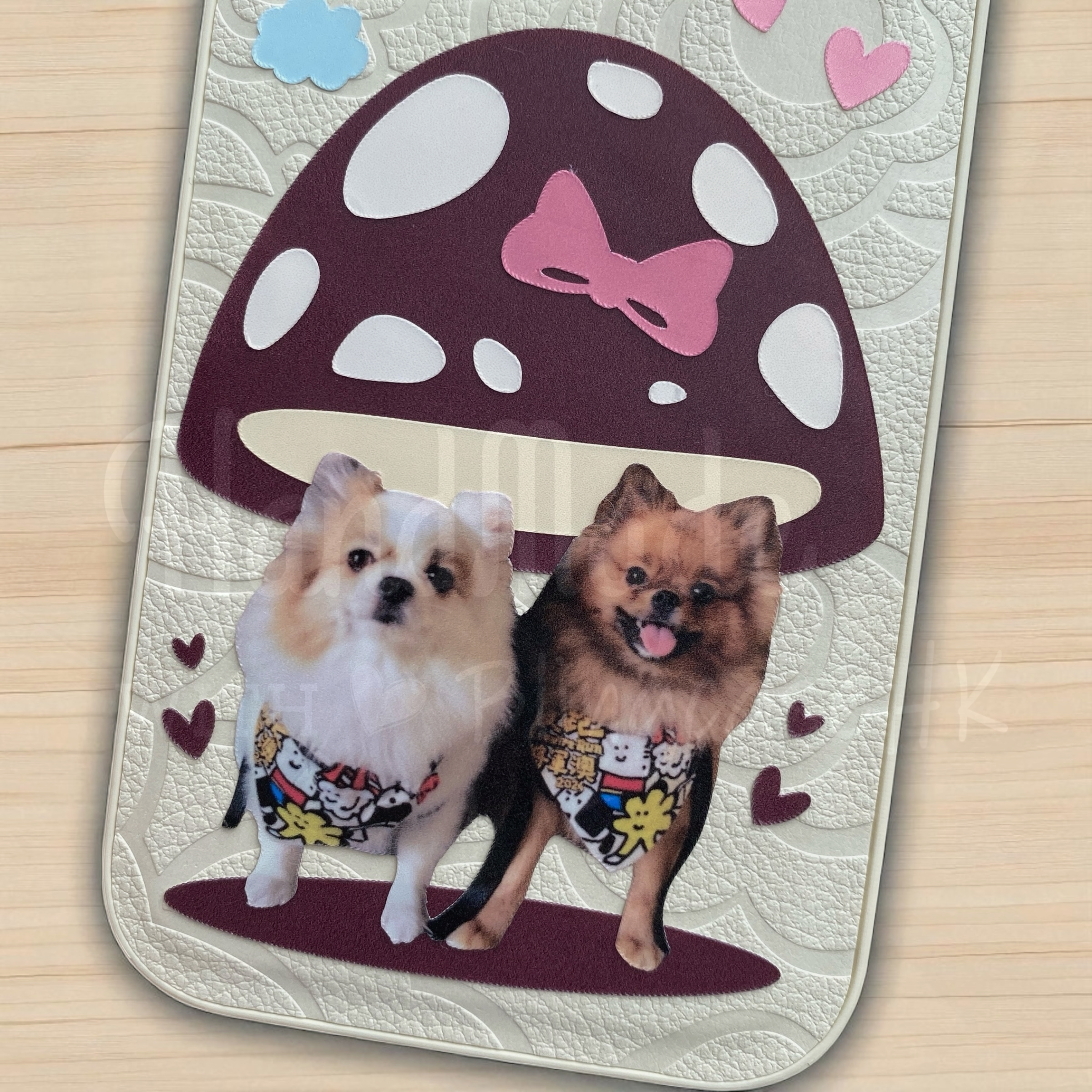 來圖寵物訂製 ｜ Q版蘑菇亭 iPhone 花花手機殼