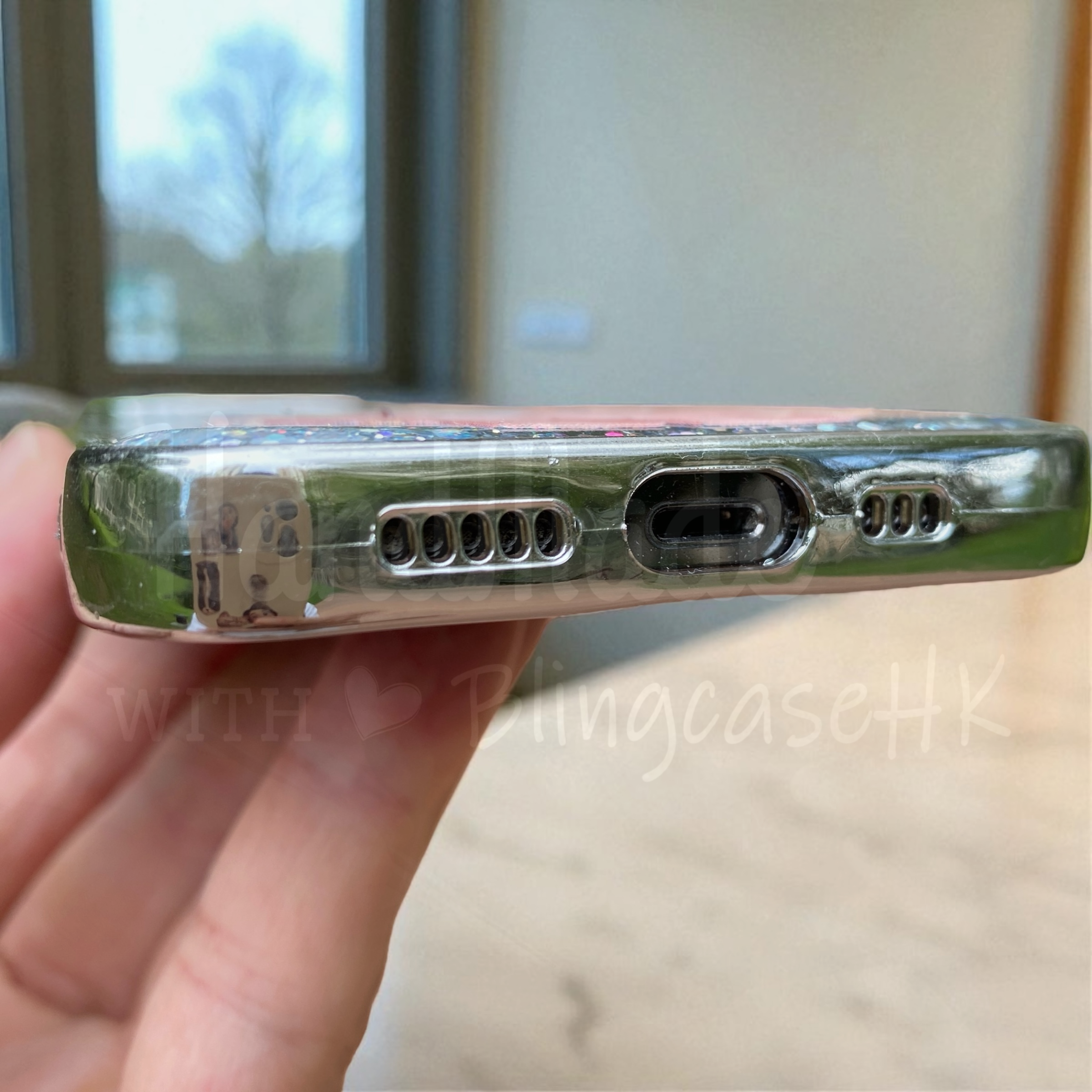 人像卡通化訂製 │ Q版Anson Lo 滴膠閃粉 iPhone 手機殼