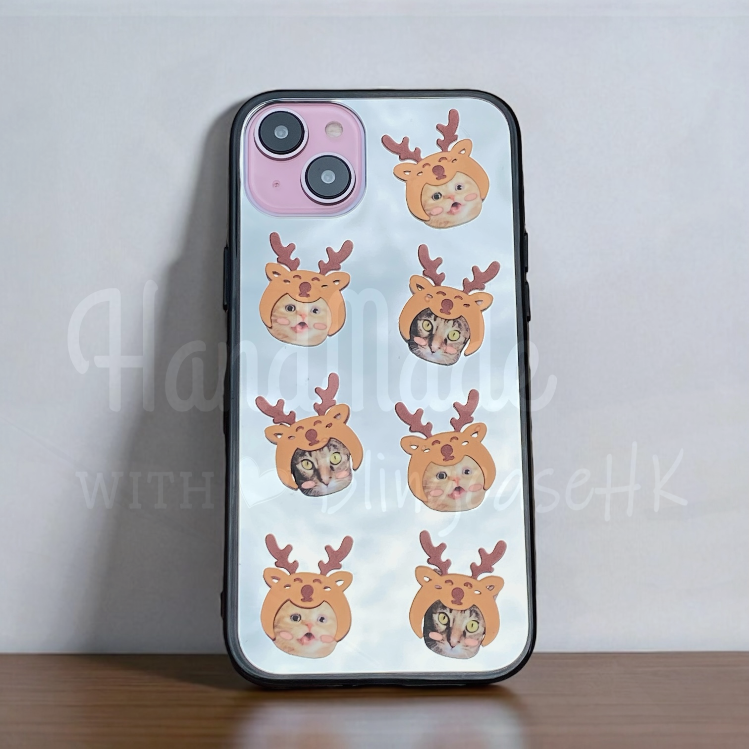 來圖寵物訂製 │ 鹿角 iPhone 鏡面手機殼