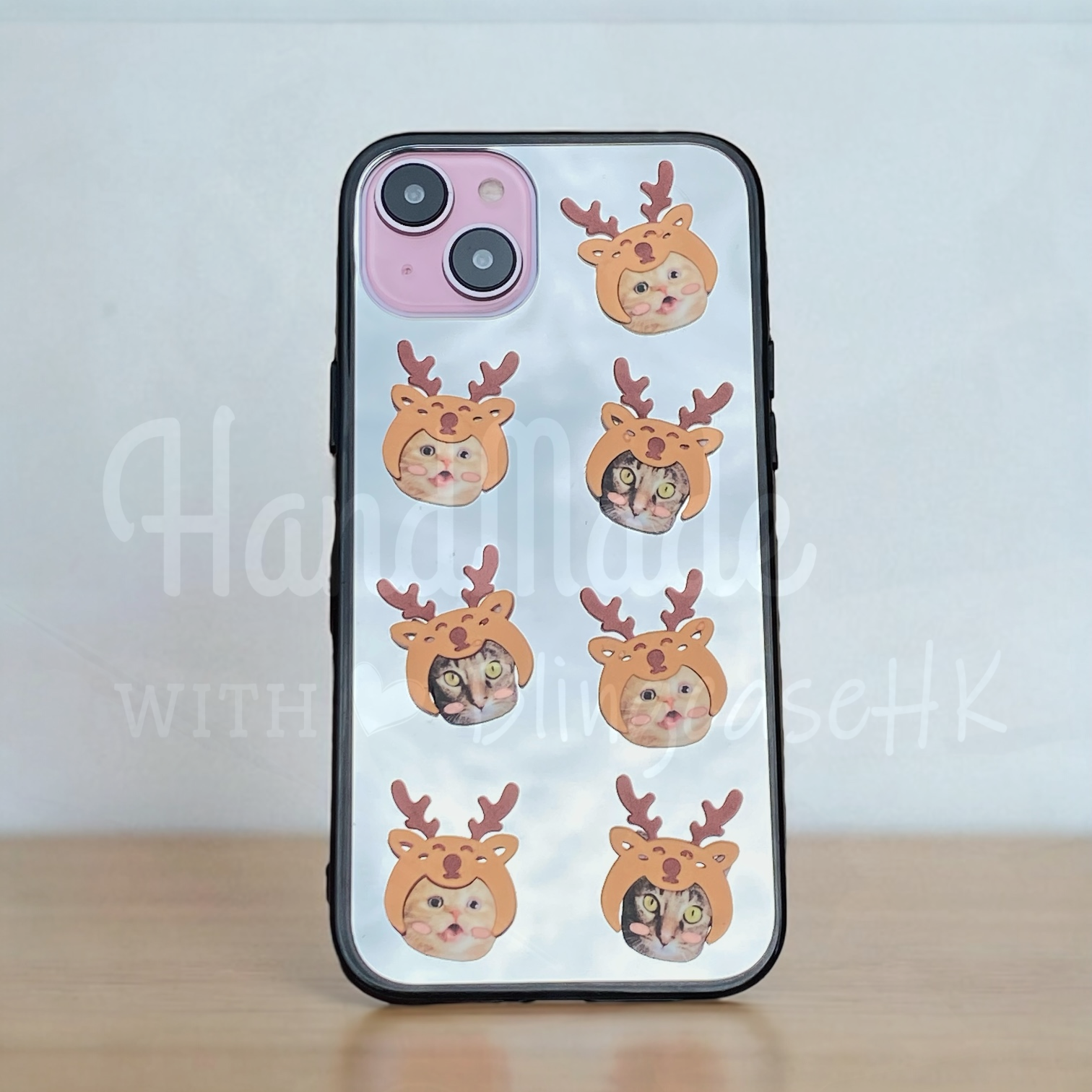 來圖寵物訂製 │ 鹿角 iPhone 鏡面手機殼