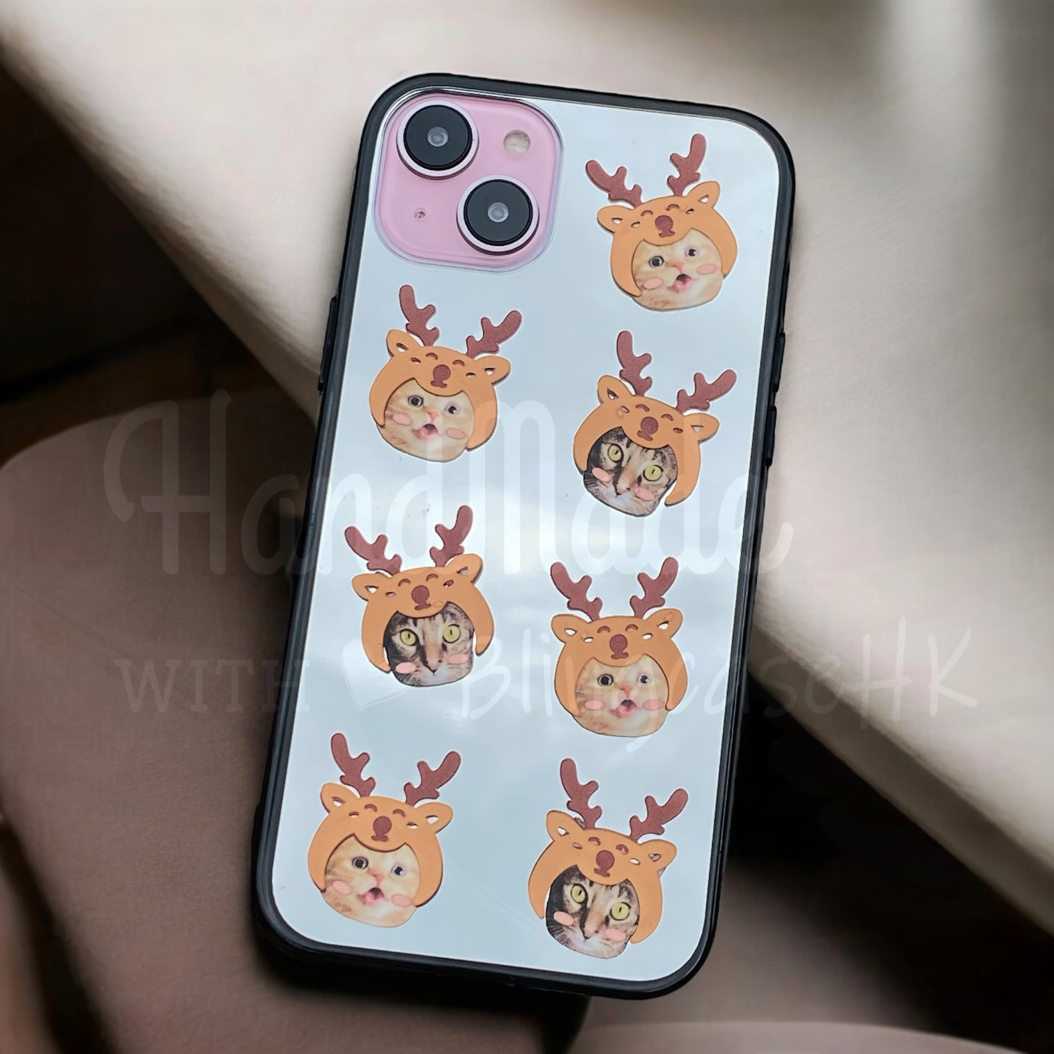 來圖寵物訂製 │ 鹿角 iPhone 鏡面手機殼