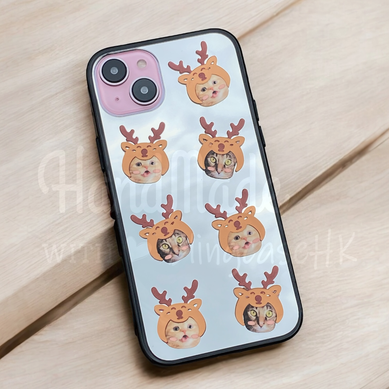 來圖寵物訂製 │ 鹿角 iPhone 鏡面手機殼