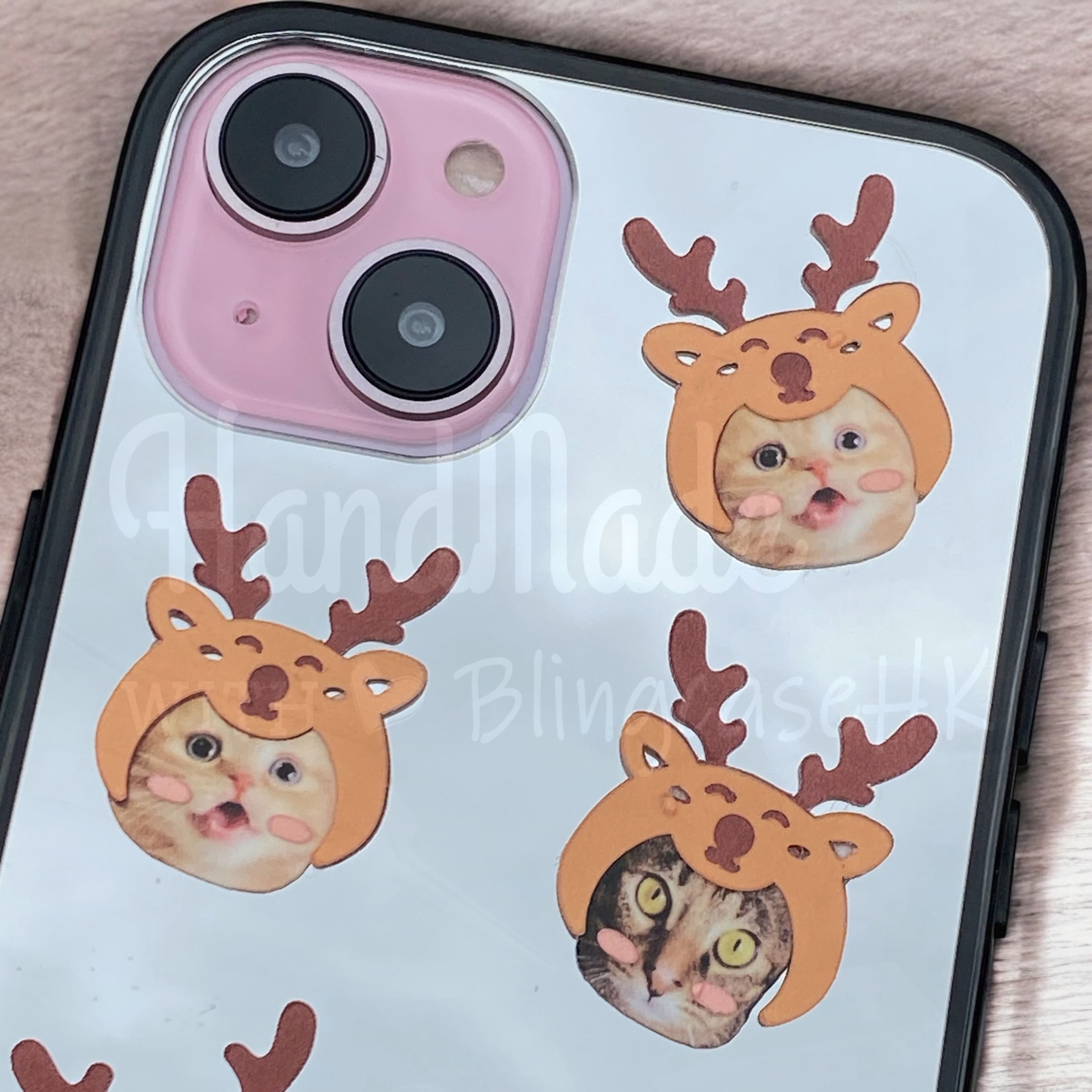 來圖寵物訂製 │ 鹿角 iPhone 鏡面手機殼