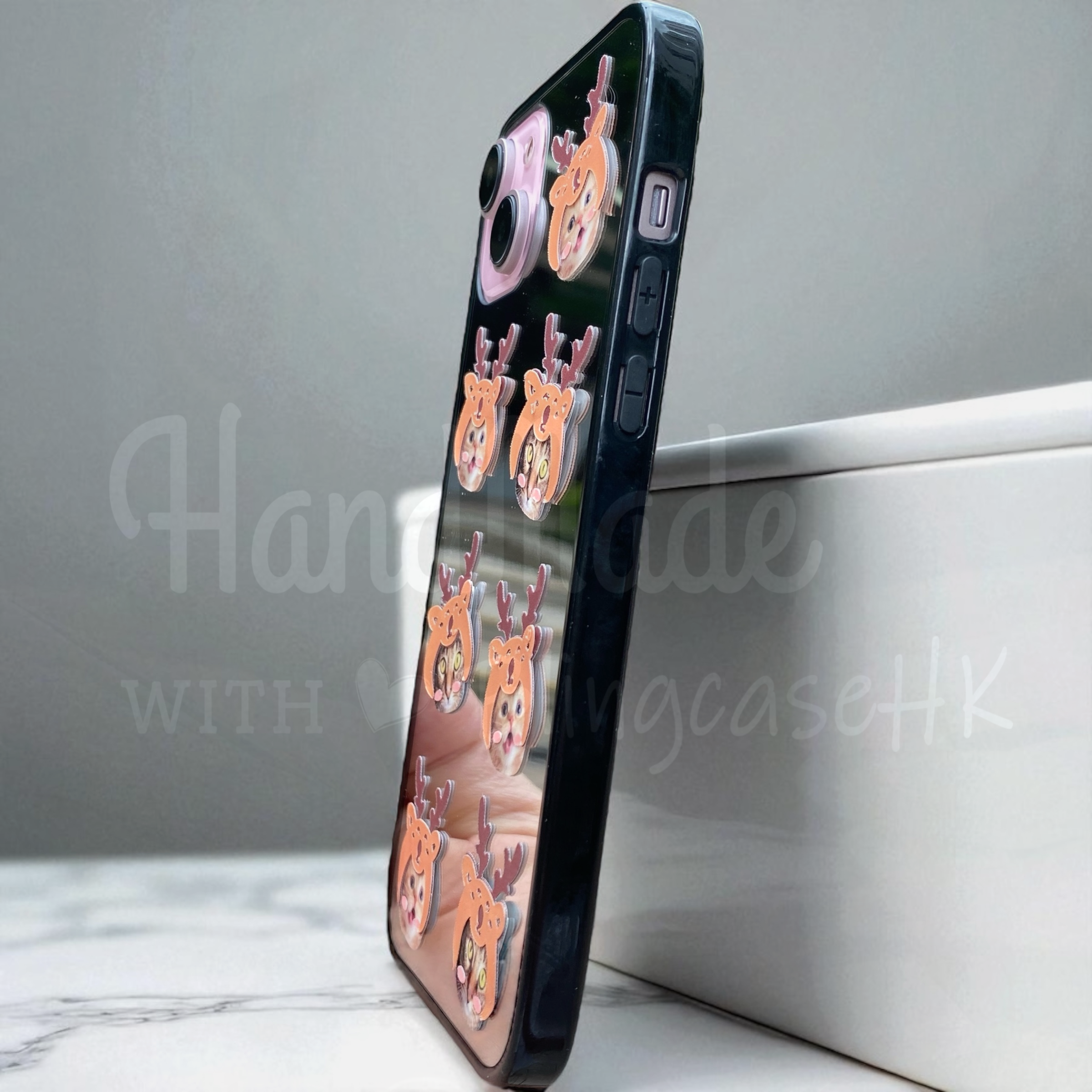來圖寵物訂製 │ 鹿角 iPhone 鏡面手機殼