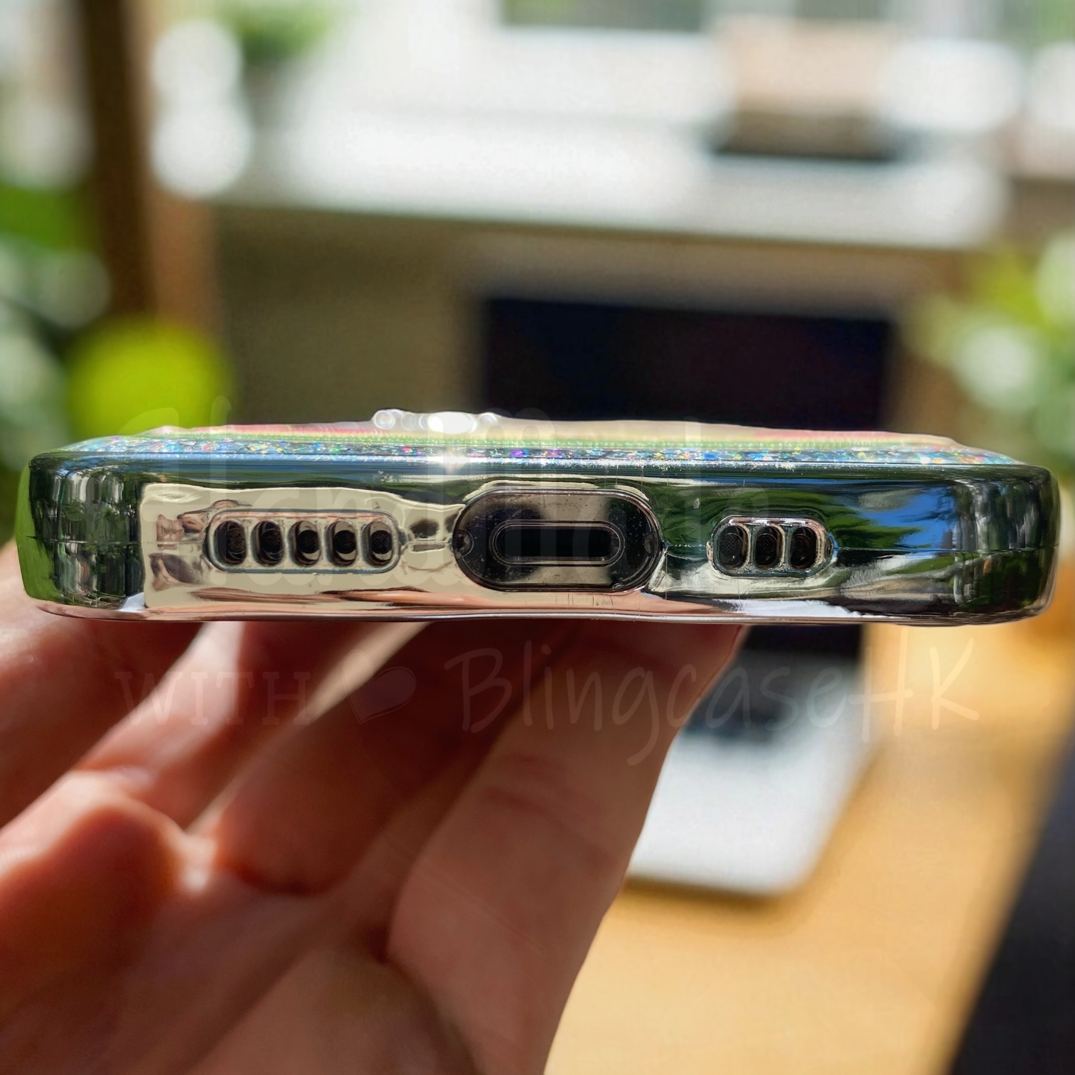 來圖寵物訂製 │ 獅子 滴膠閃銀 iPhone 手機殼