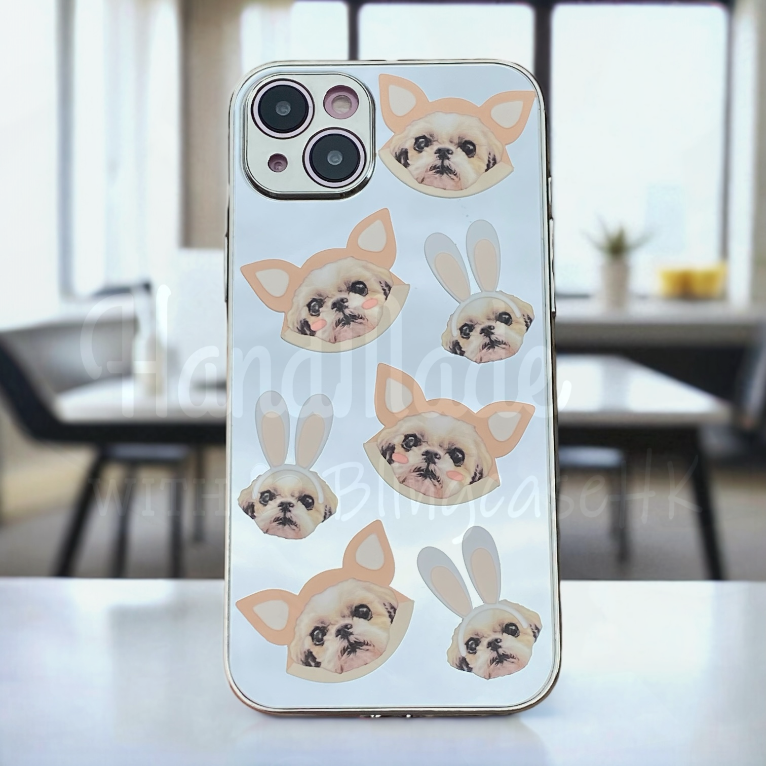 來圖寵物訂製 │ 狐狸 兔仔耳 iPhone 鏡面手機殼