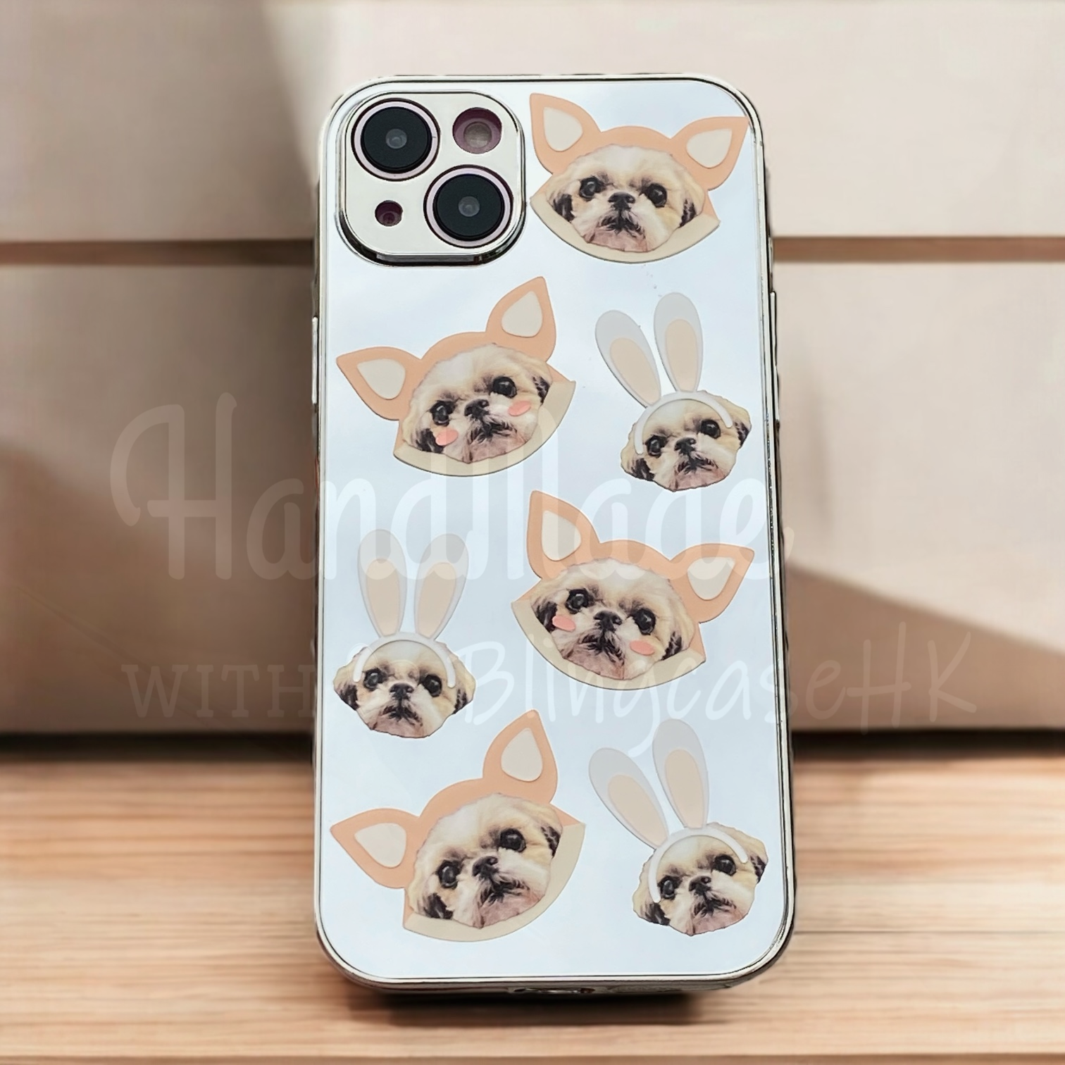 來圖寵物訂製 │ 狐狸 兔仔耳 iPhone 鏡面手機殼