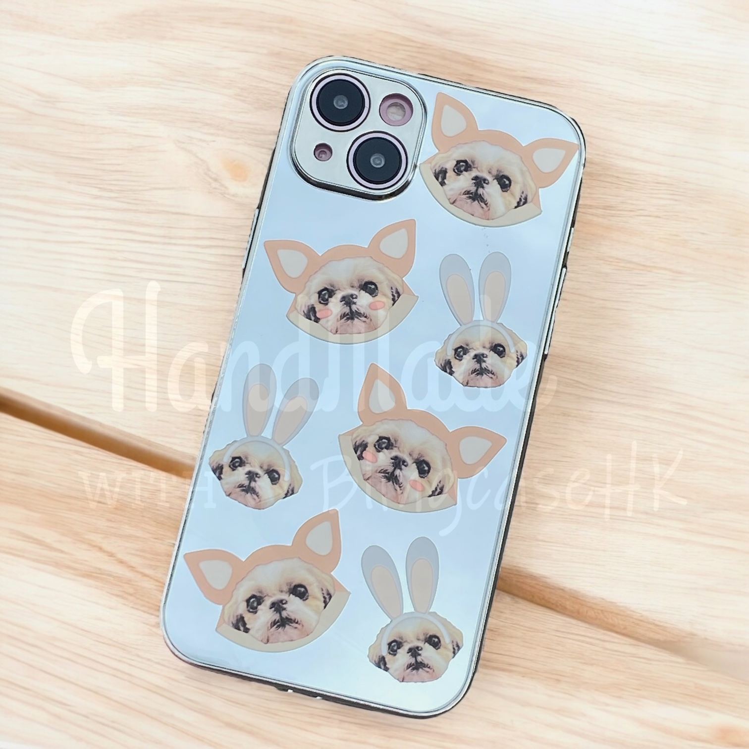 來圖寵物訂製 │ 狐狸 兔仔耳 iPhone 鏡面手機殼