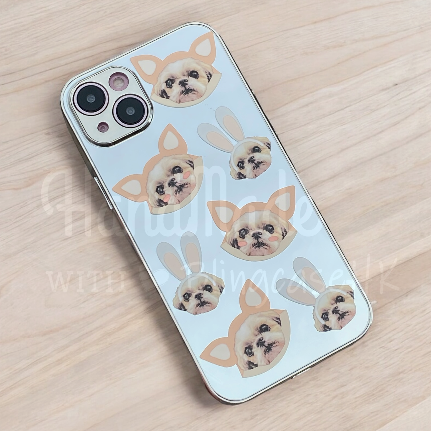 來圖寵物訂製 │ 狐狸 兔仔耳 iPhone 鏡面手機殼