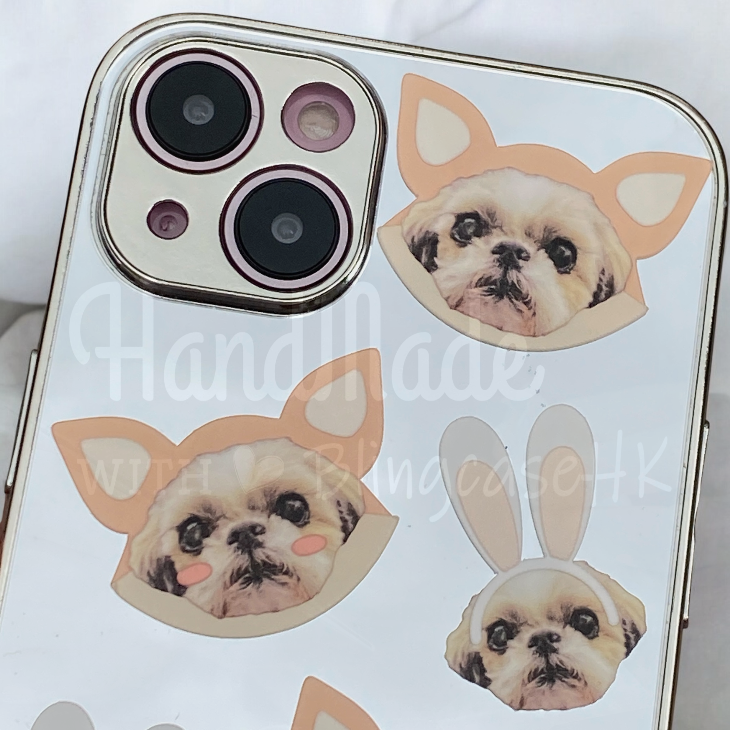 來圖寵物訂製 │ 狐狸 兔仔耳 iPhone 鏡面手機殼
