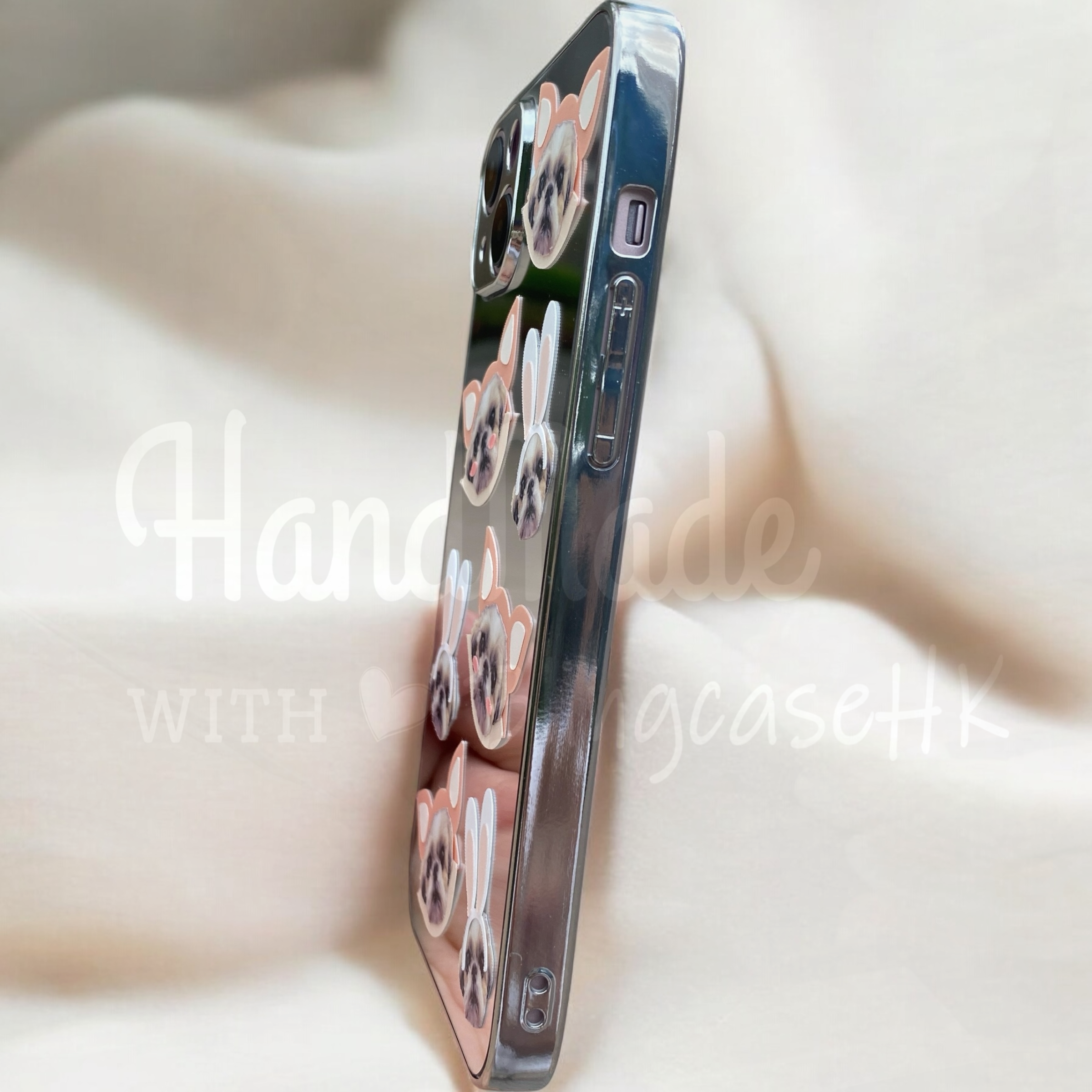 來圖寵物訂製 │ 狐狸 兔仔耳 iPhone 鏡面手機殼