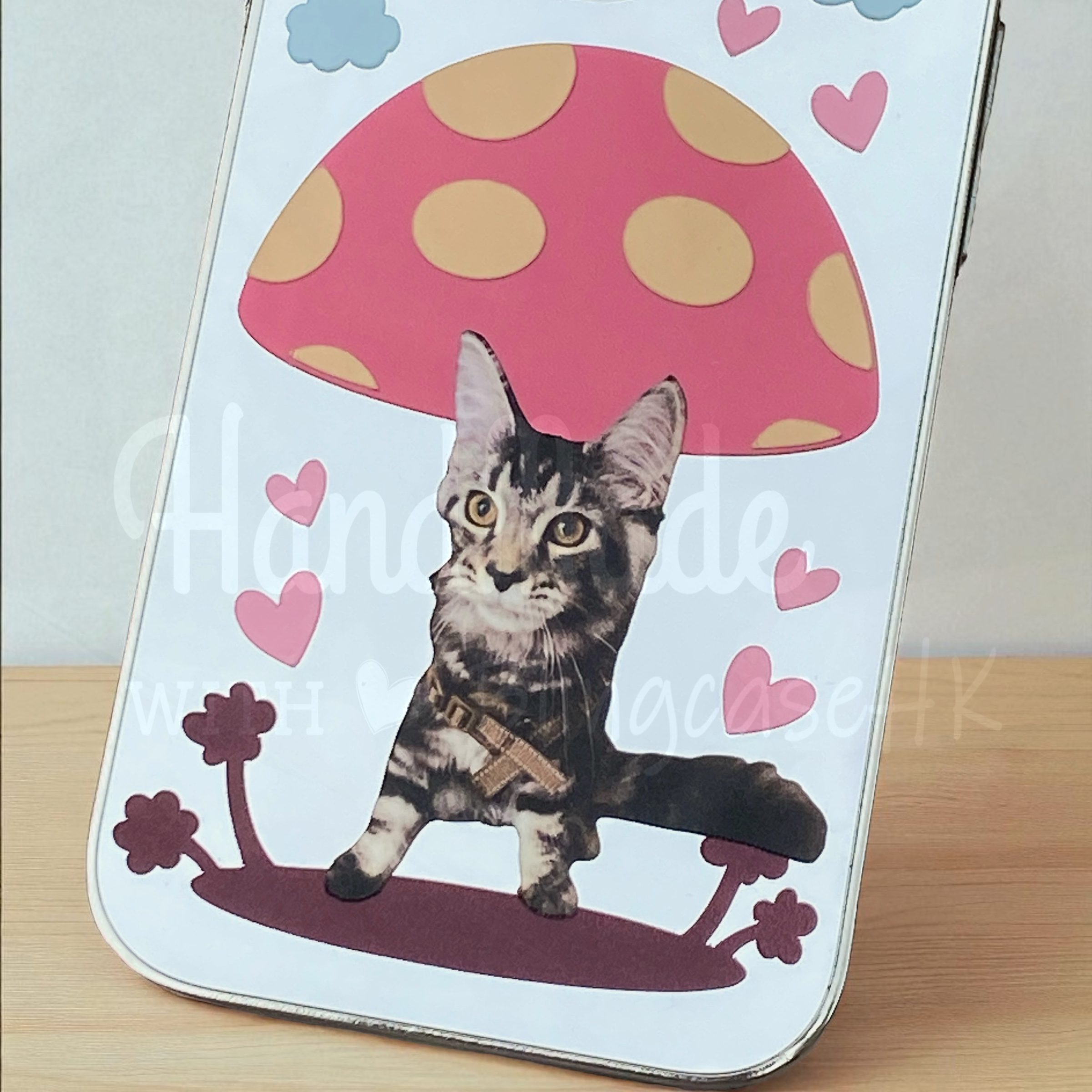 來圖寵物訂製 │ Q版蘑菇亭 iPhone 鏡面手機殼