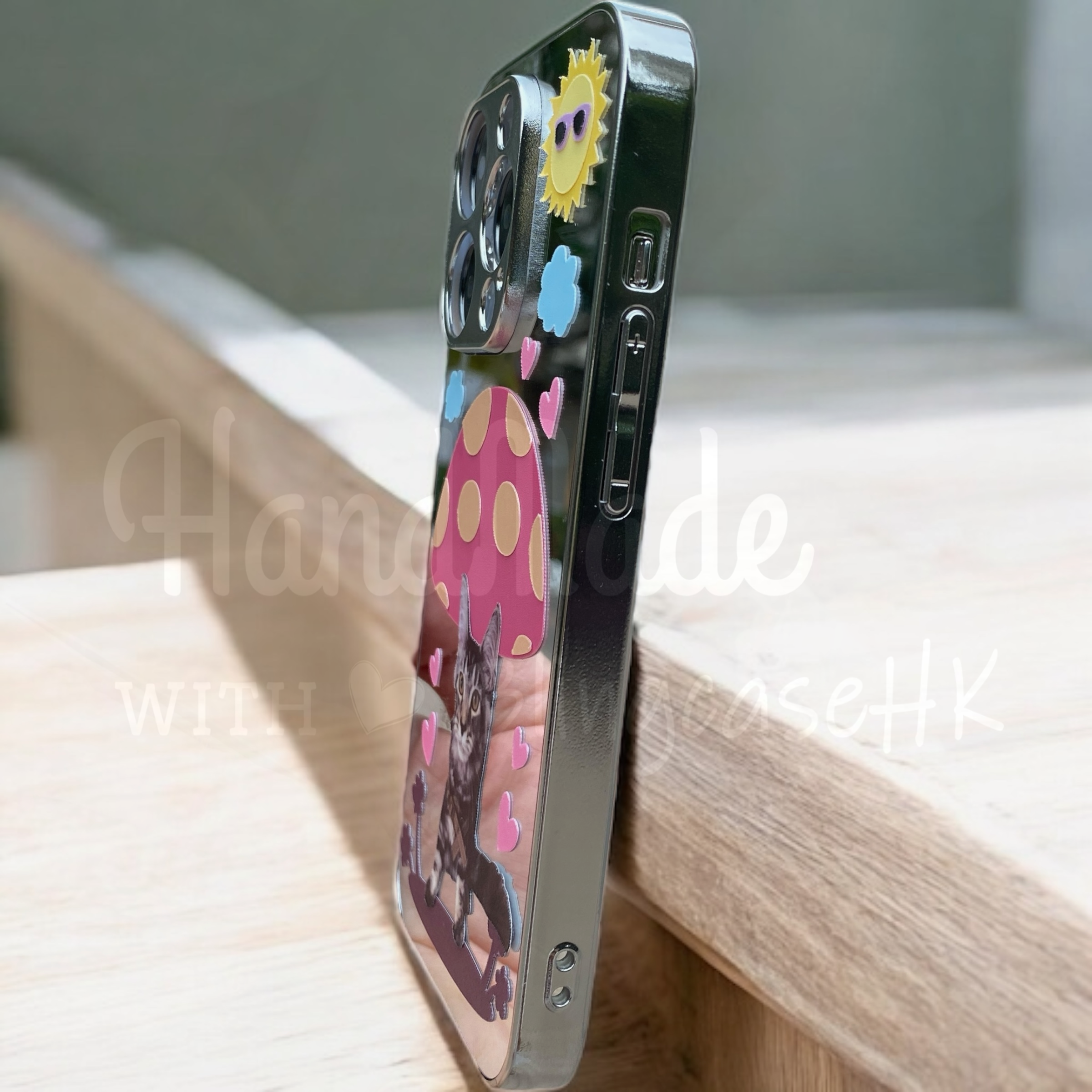 來圖寵物訂製 │ Q版蘑菇亭 iPhone 鏡面手機殼