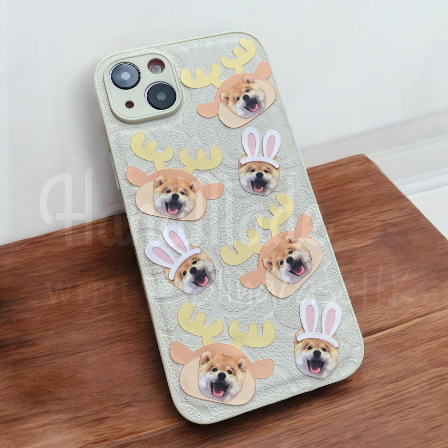 來圖寵物訂製 ｜ 鹿角 兔仔耳 iPhone 花花手機殼
