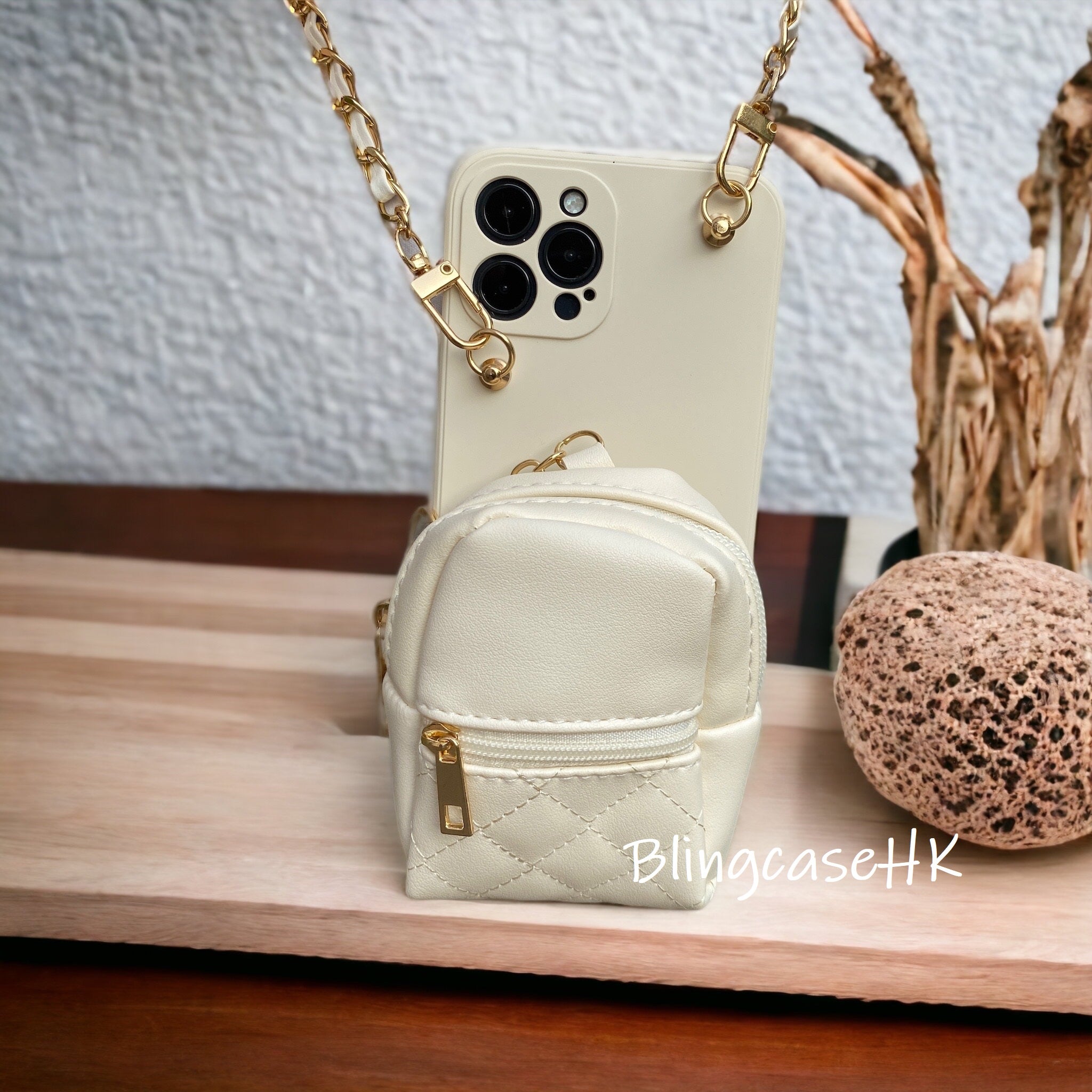 Handmade│ Adjustable cross-body strap coin purse iPhone / Samsung mobile phone case 